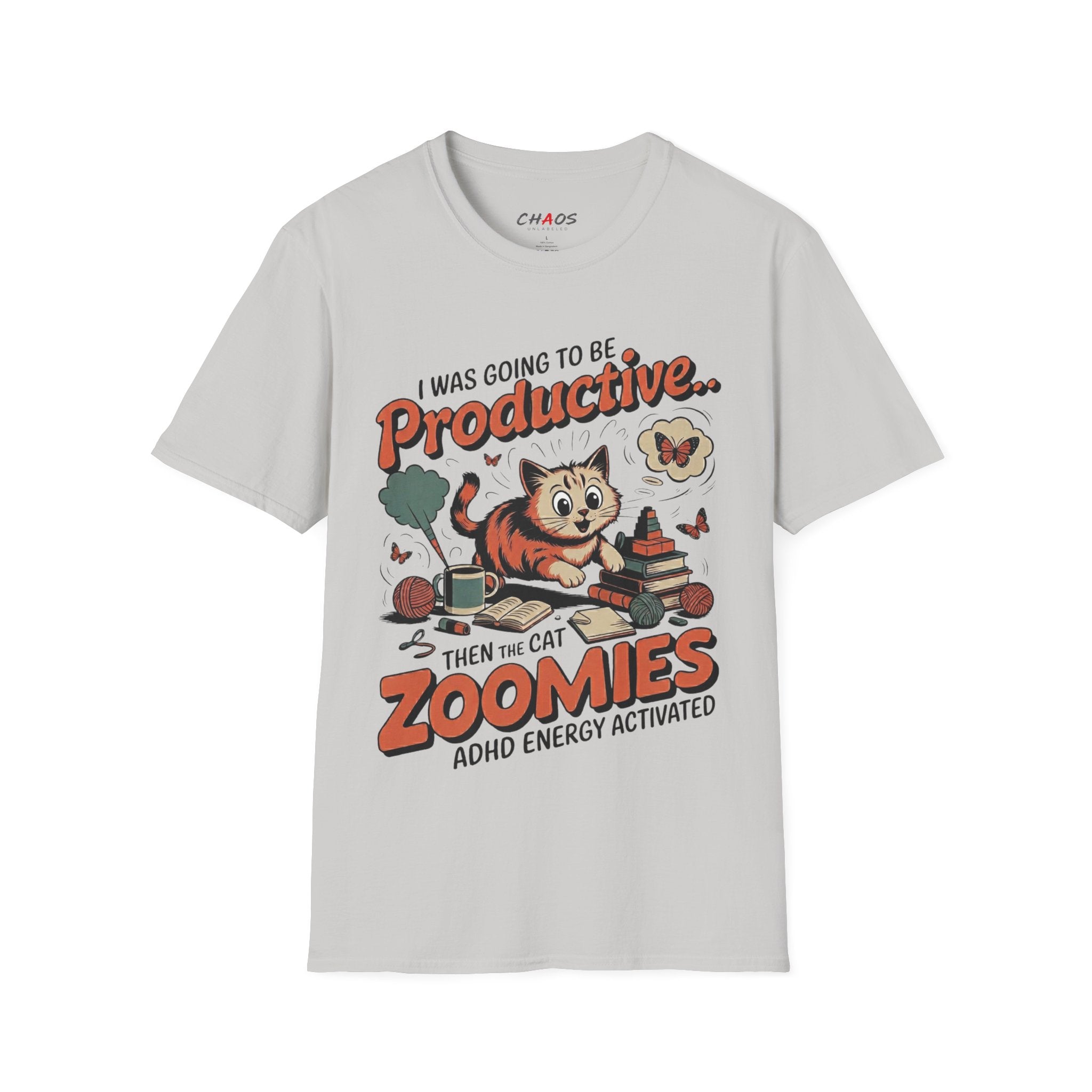 I Was Going To Be Productive Then The Cat Zoomies T-Shirt