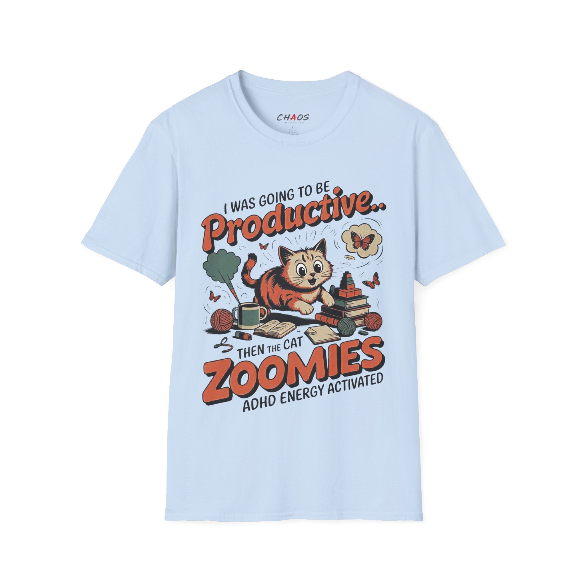 I Was Going To Be Productive Then The Cat Zoomies T-Shirt