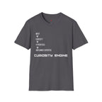INPUT. Curiosity. Hyperfocus. Unplanned Expertise. Curiosity Engine T-Shirt