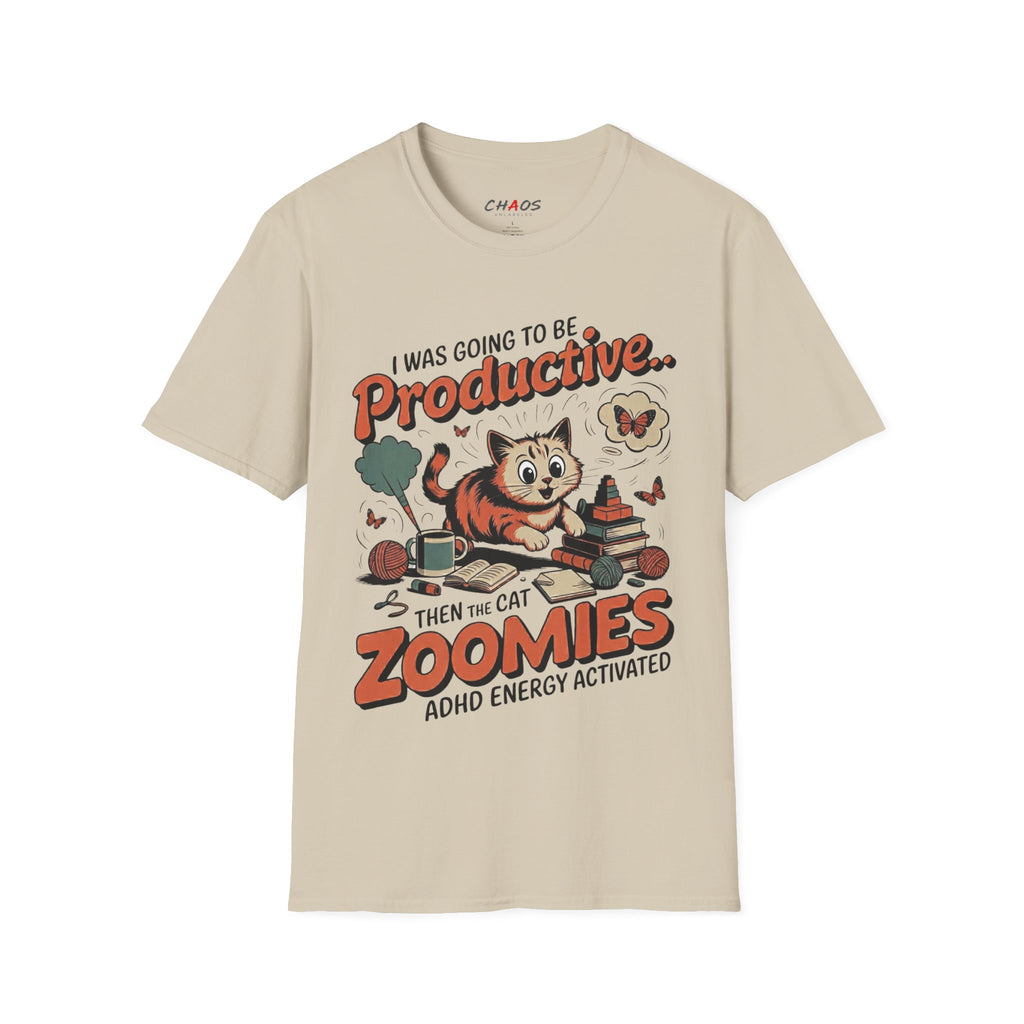 I Was Going To Be Productive Then The Cat Zoomies T-Shirt