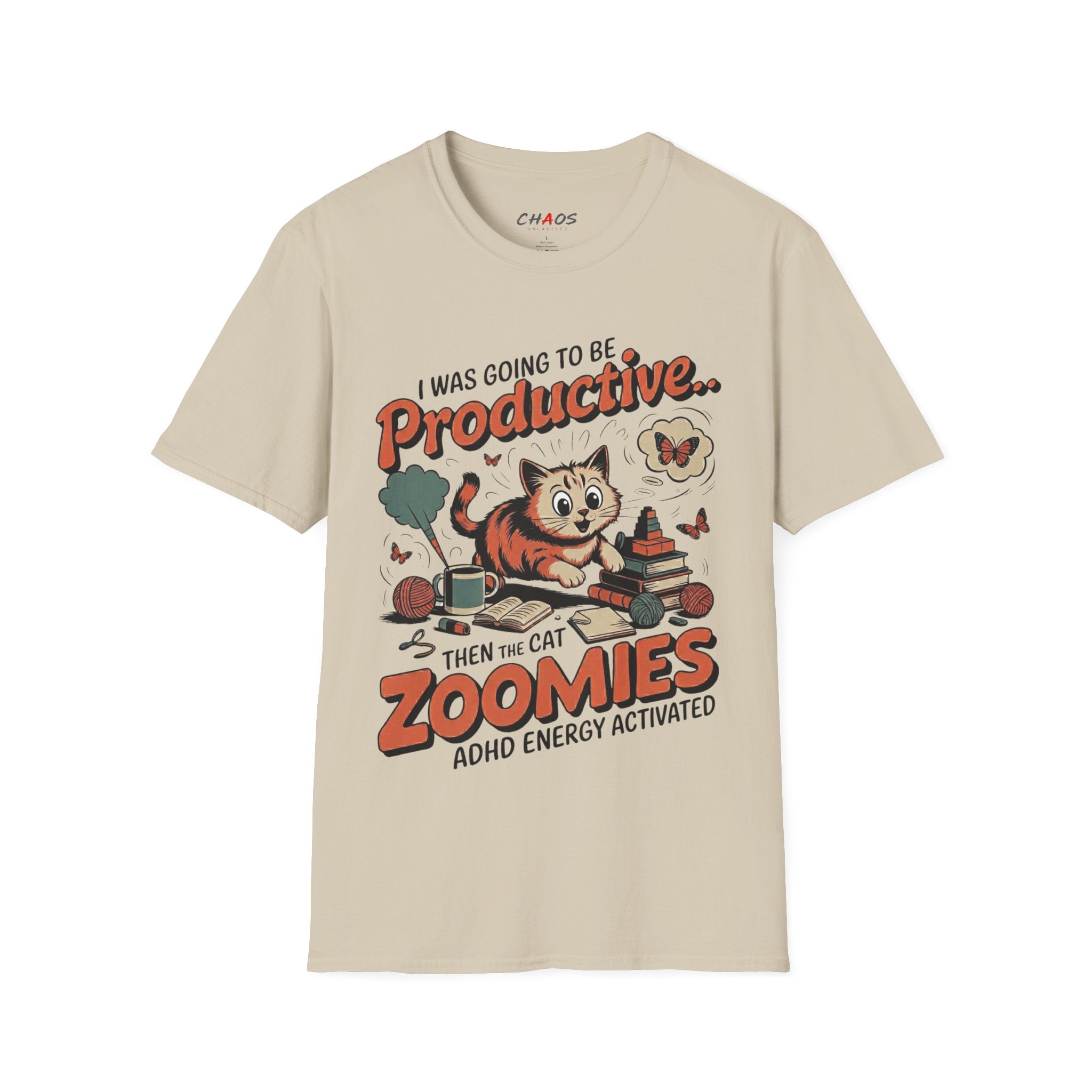 I Was Going To Be Productive Then The Cat Zoomies T-Shirt