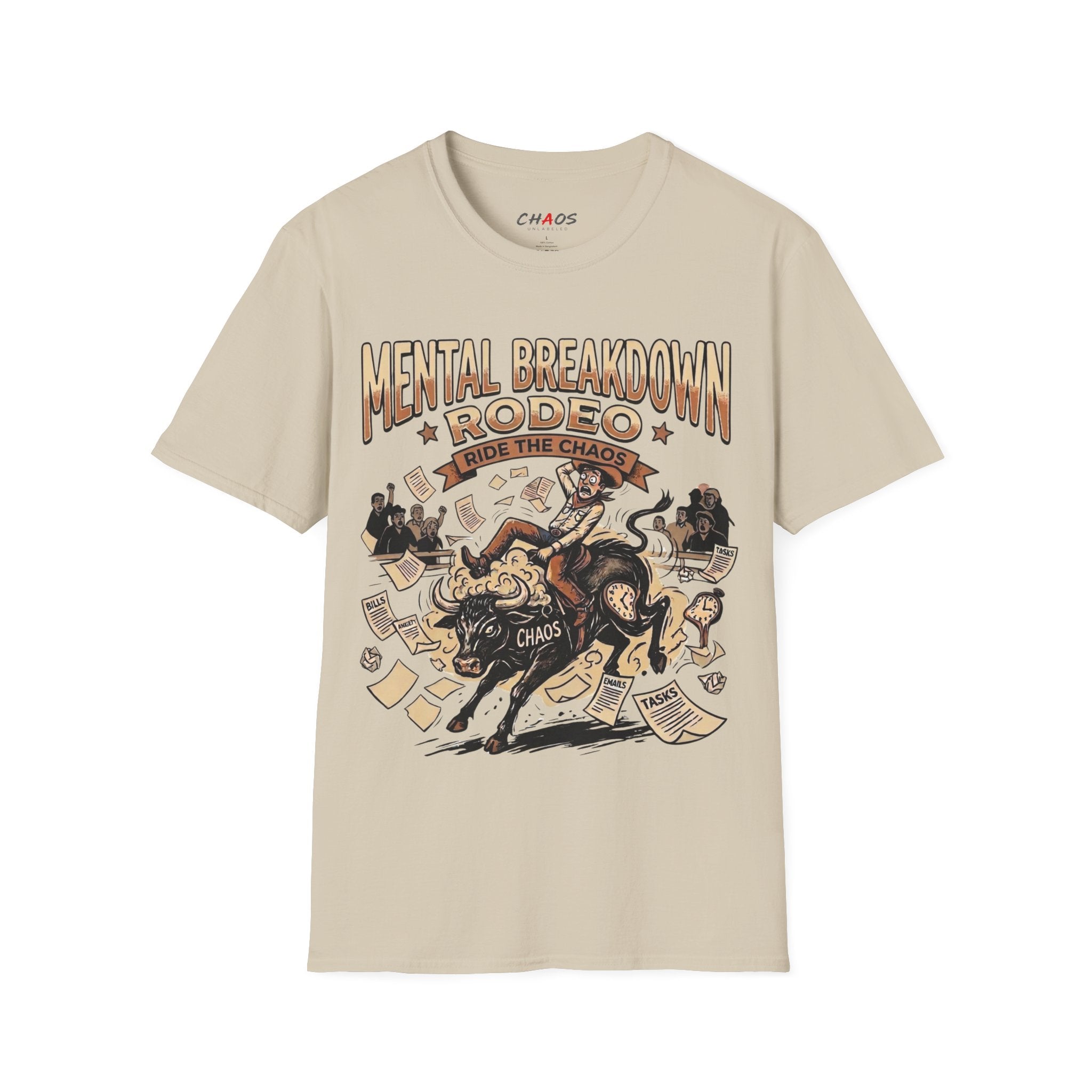 Mental Breakdown Rodeo. Ride the Chaos T-Shirt