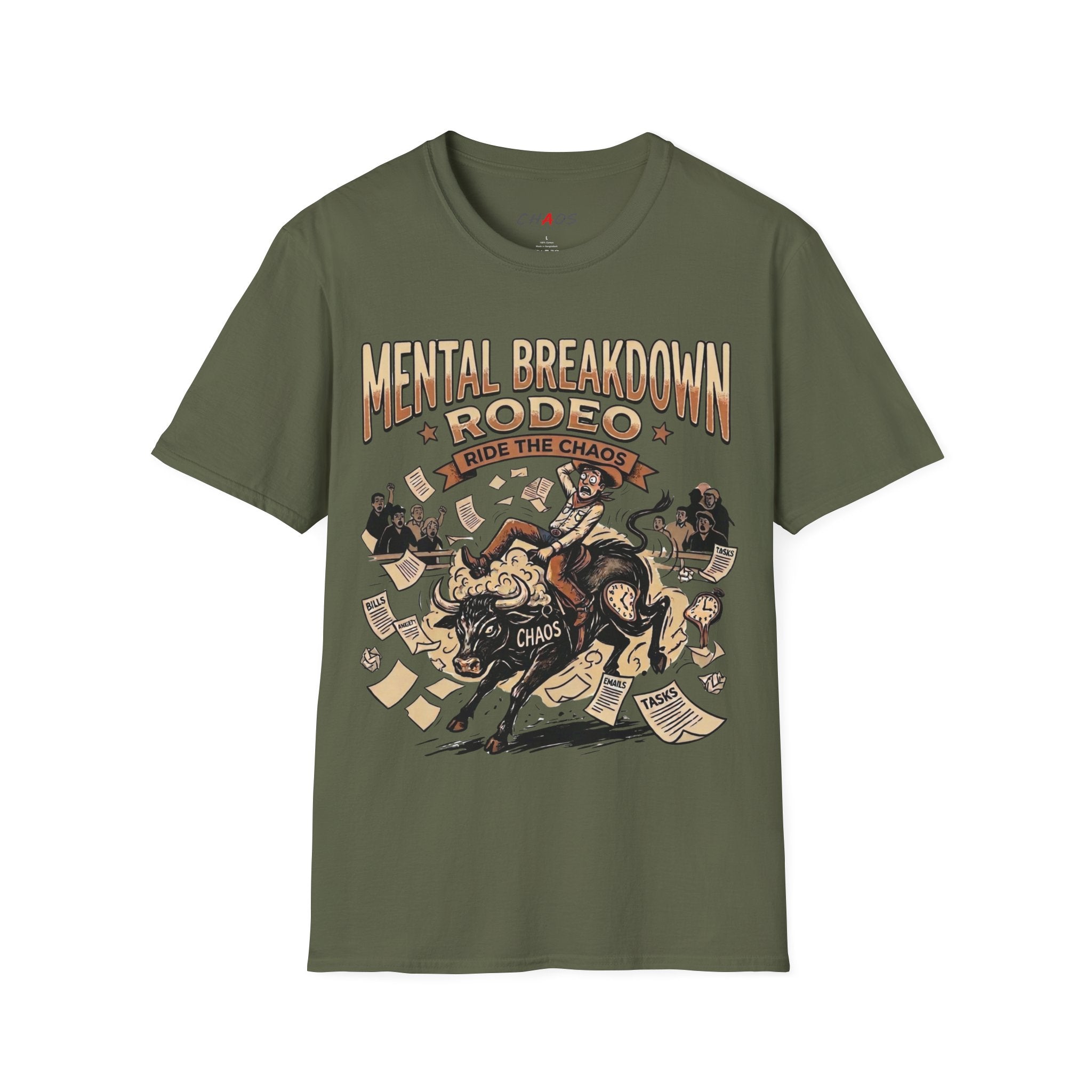 Mental Breakdown Rodeo. Ride the Chaos T-Shirt
