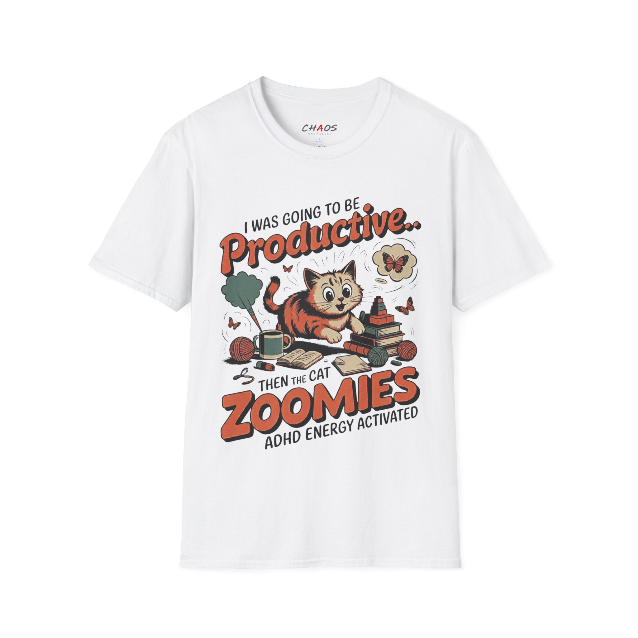 I Was Going To Be Productive Then The Cat Zoomies T-Shirt