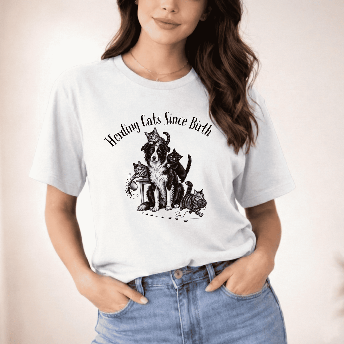 HERDING CATS SINCE BIRTH T-SHIRT
