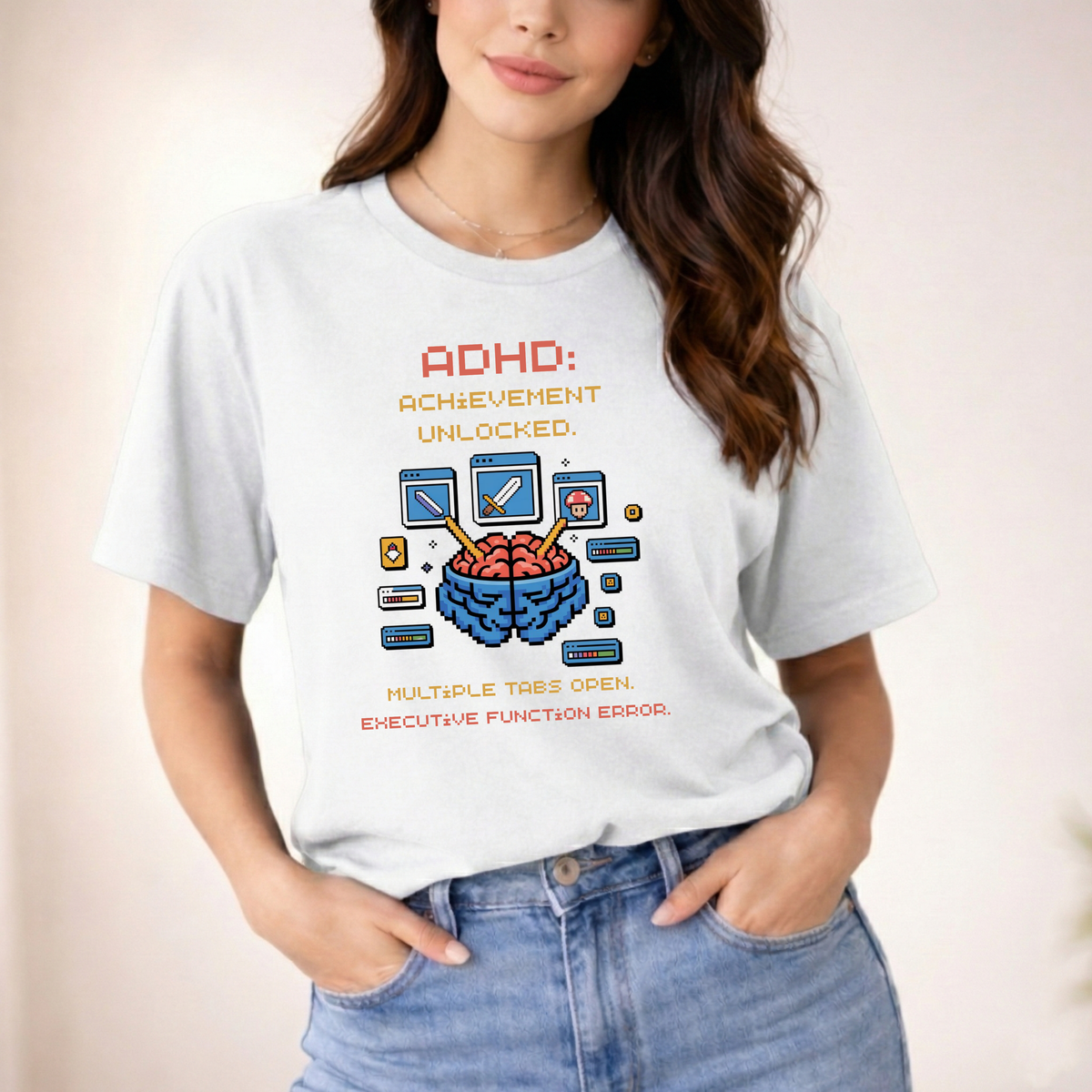 ADHD Achievement Unlocked Multiple tabs open T-Shirt