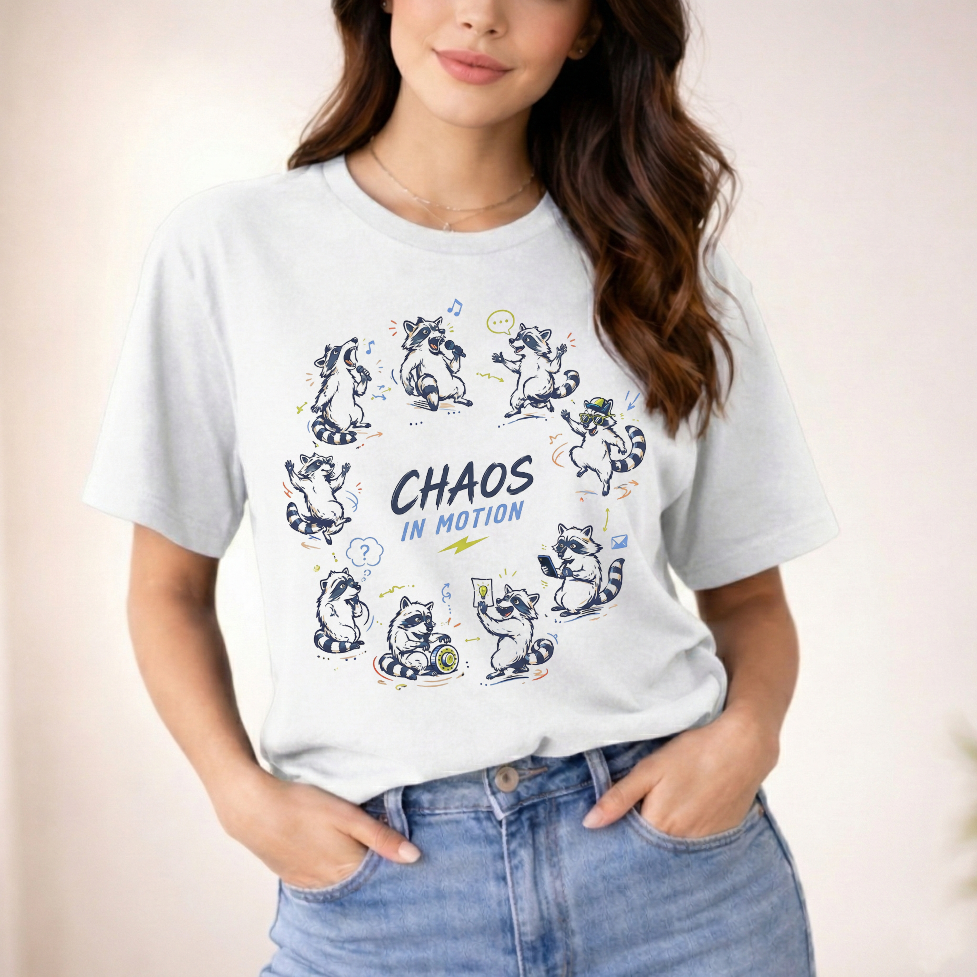 CHAOS IN MOTION - RACCOON T-SHIRT