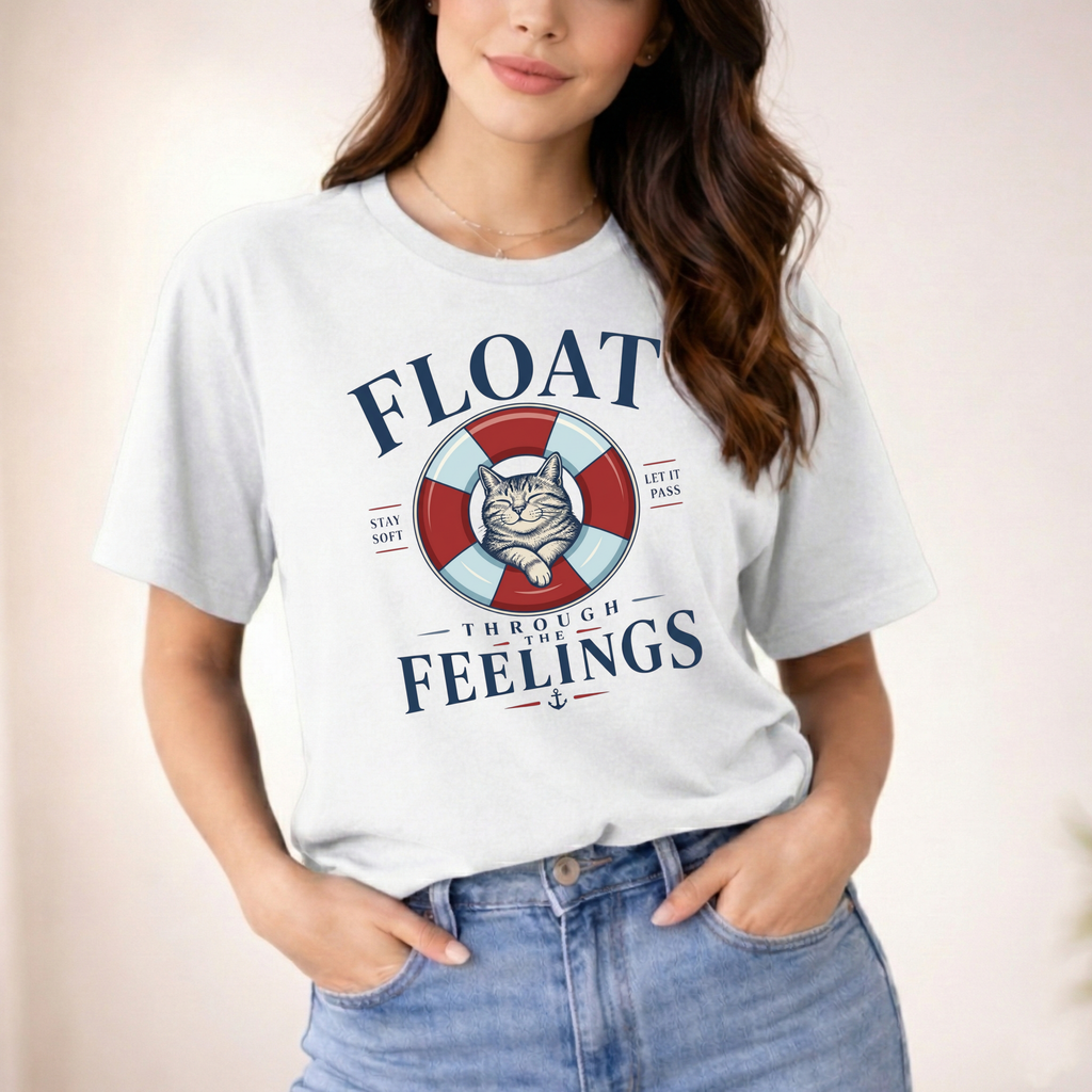 FLOATH THROUGH THE FEELINGS STAY SOFT LET IS PASS T-SHIRT
