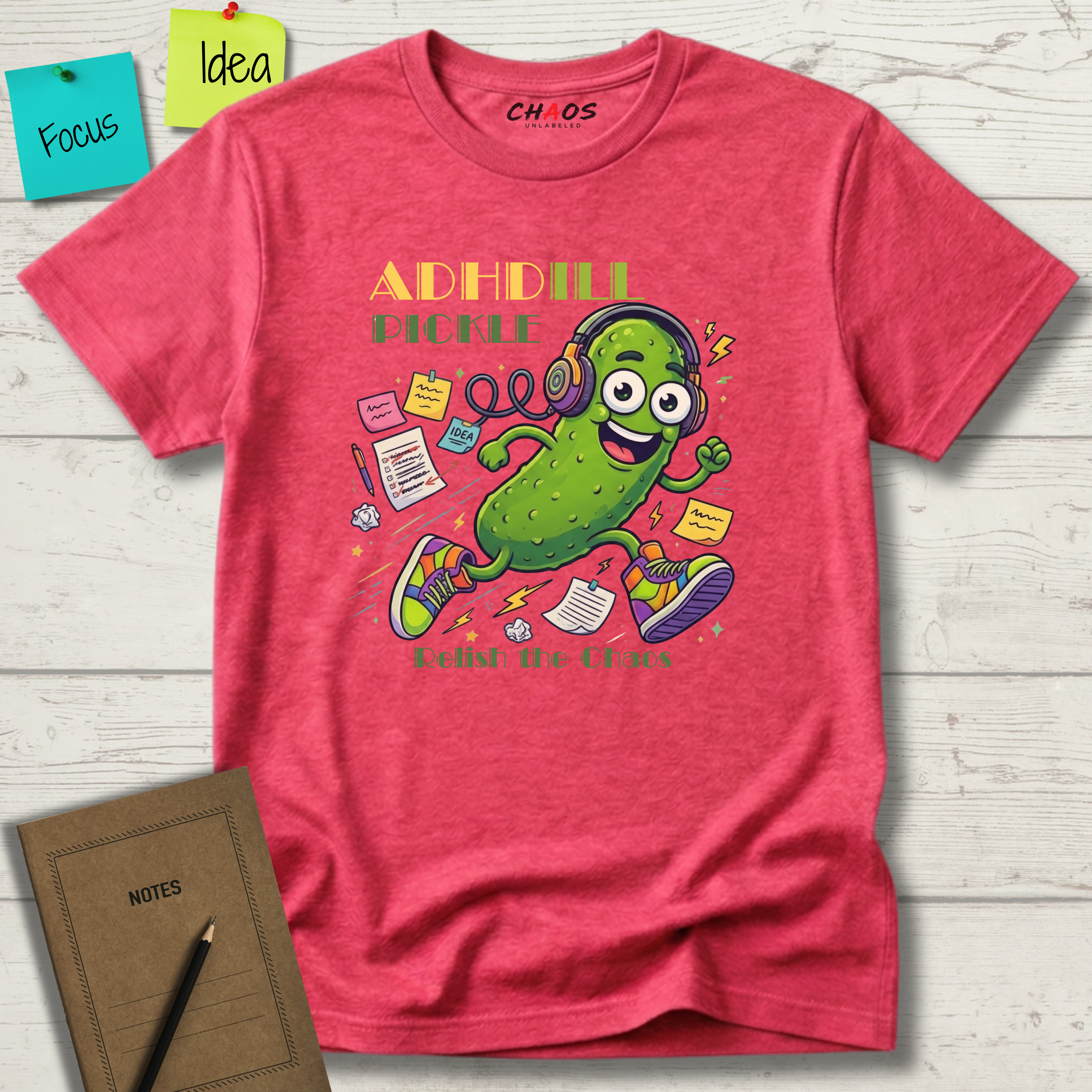 ADHDill Pickle. Relish The Chaos T-Shirt