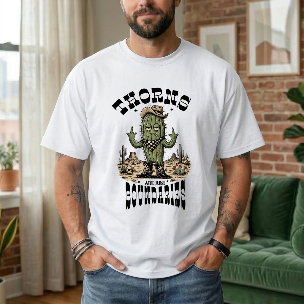 THORNS ARE JUST BOUNDARIES T-SHIRT