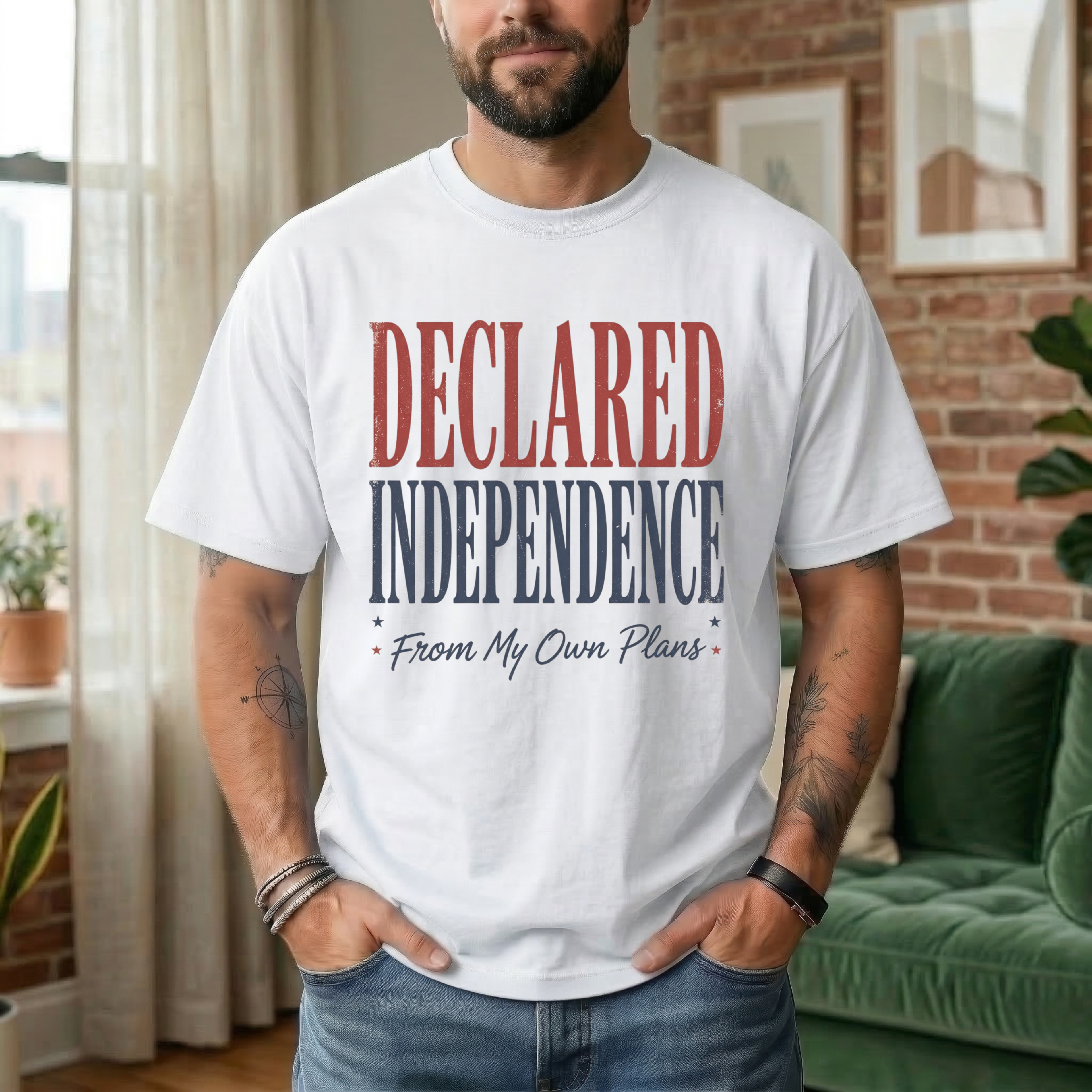 DECLARED INDEPENDENCE FROM MY OWN PLANS T-SHIRT