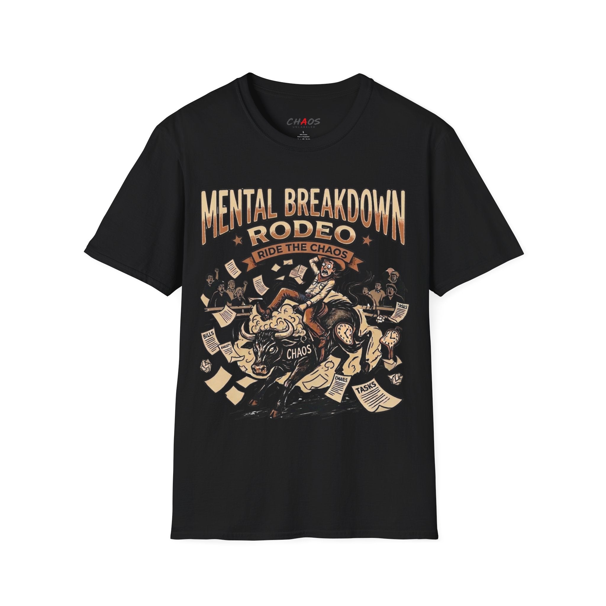 Mental Breakdown Rodeo. Ride the Chaos T-Shirt