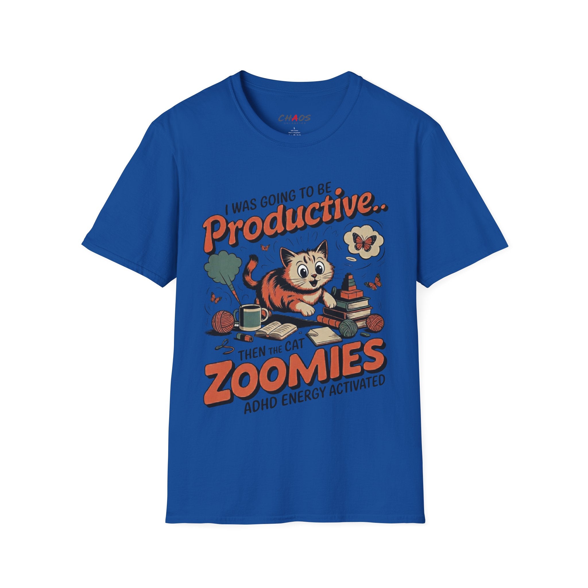 I Was Going To Be Productive Then The Cat Zoomies T-Shirt