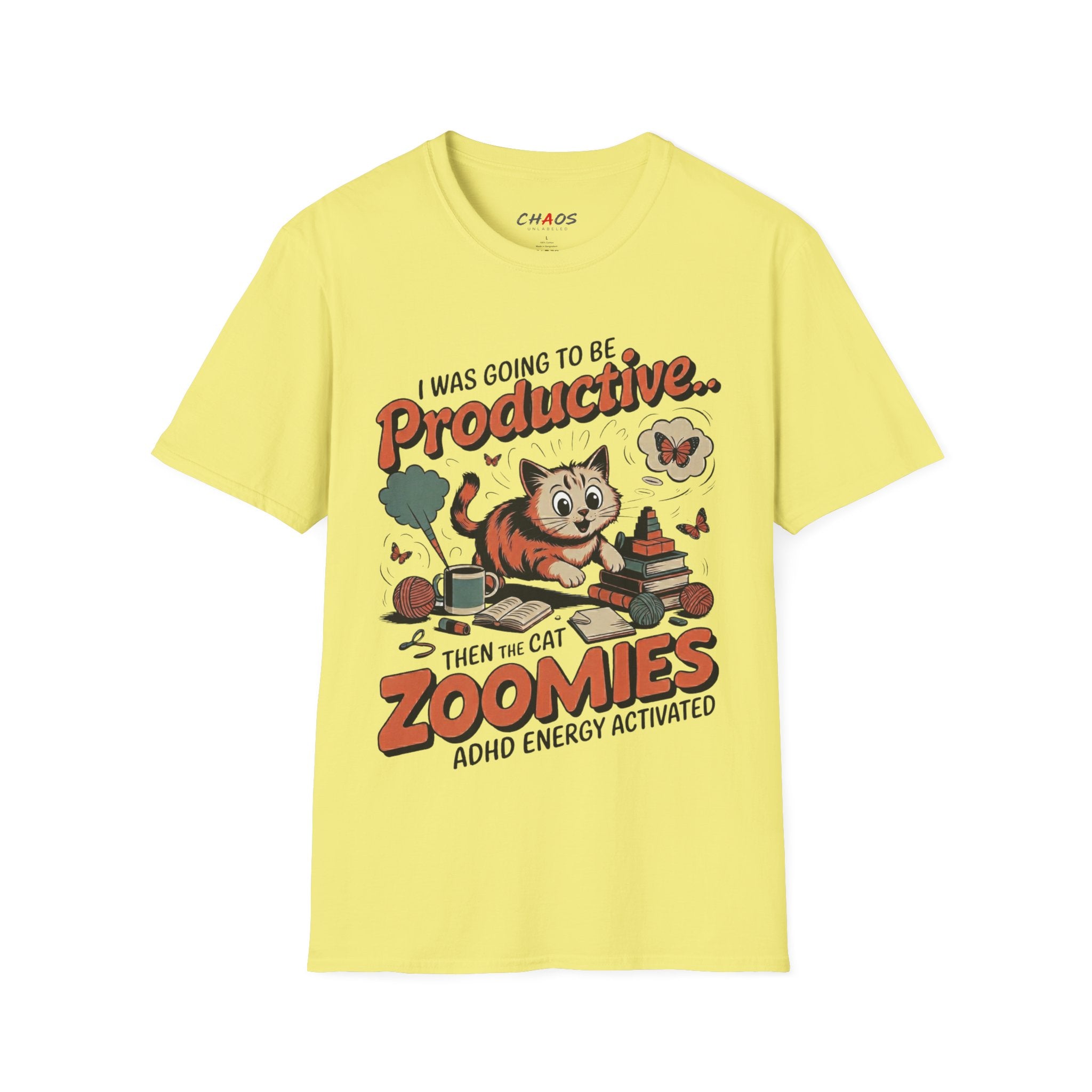 I Was Going To Be Productive Then The Cat Zoomies T-Shirt