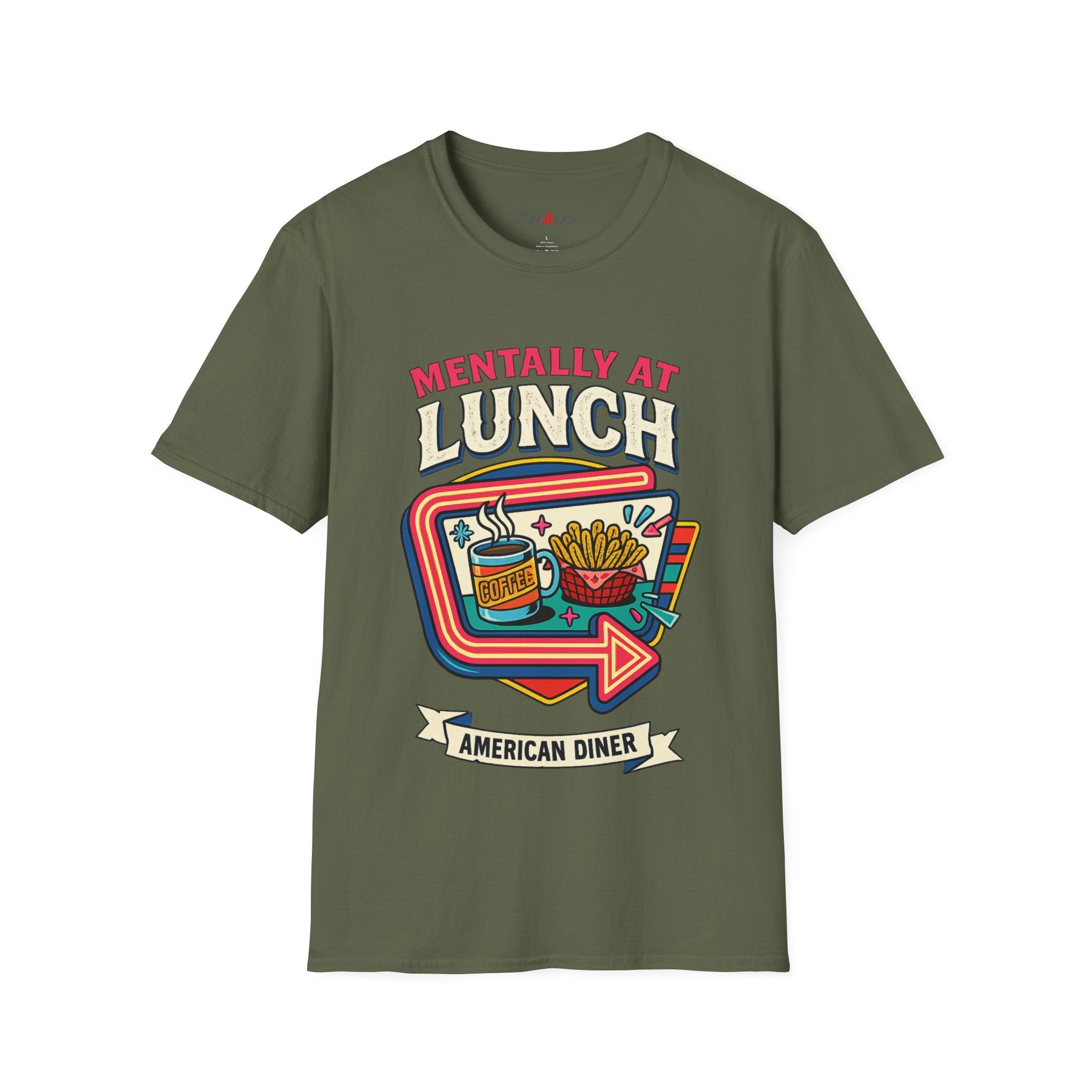 Mentally At Lunch. American Diner T-Shirt