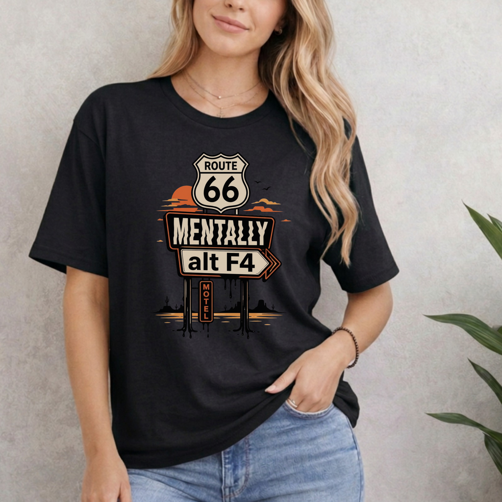 MENTALY ALT F4 ROUTE 66 T-SHIRT