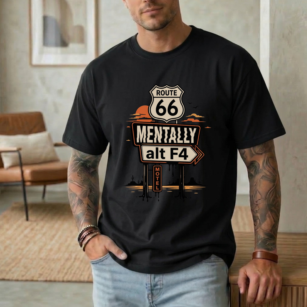 MENTALY ALT F4 ROUTE 66 T-SHIRT
