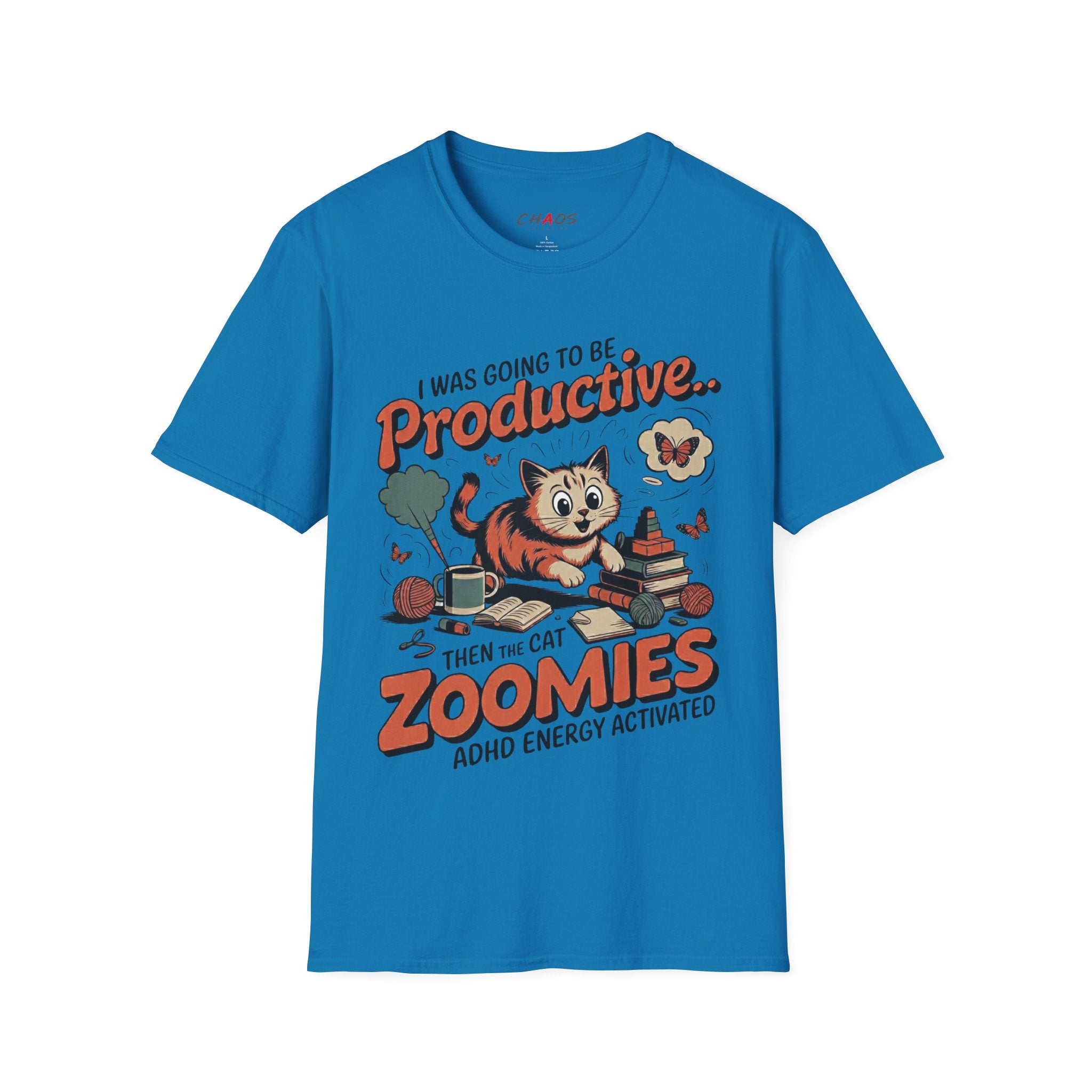 I Was Going To Be Productive Then The Cat Zoomies T-Shirt
