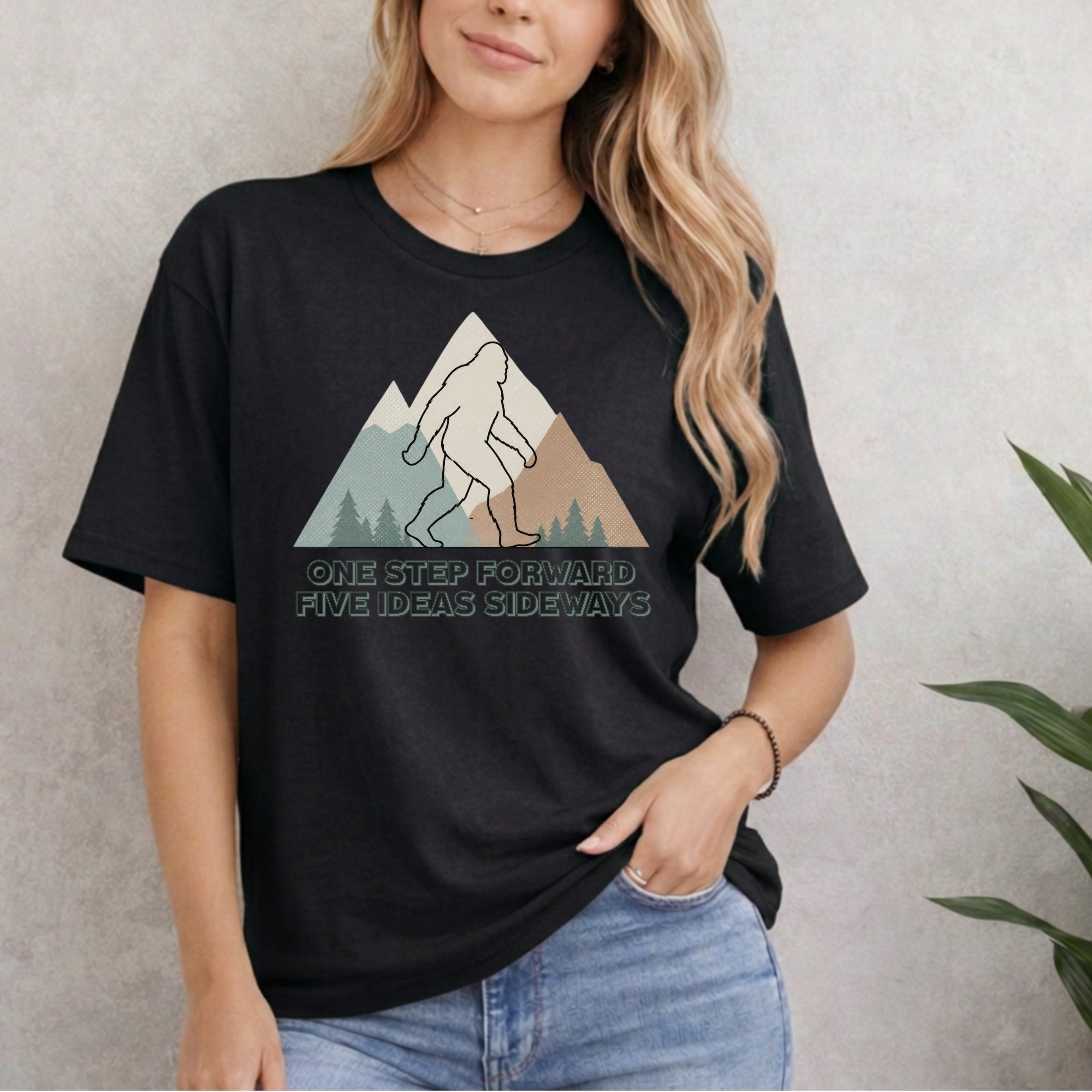 ONE STEP FORWARD FIVE IDEAS SIDEWAYS T-SHIRT