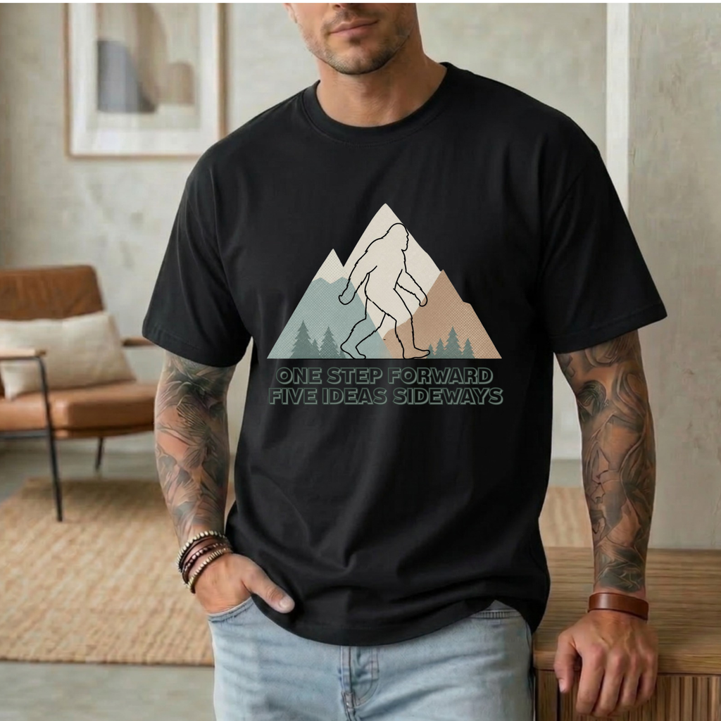 ONE STEP FORWARD FIVE IDEAS SIDEWAYS T-SHIRT