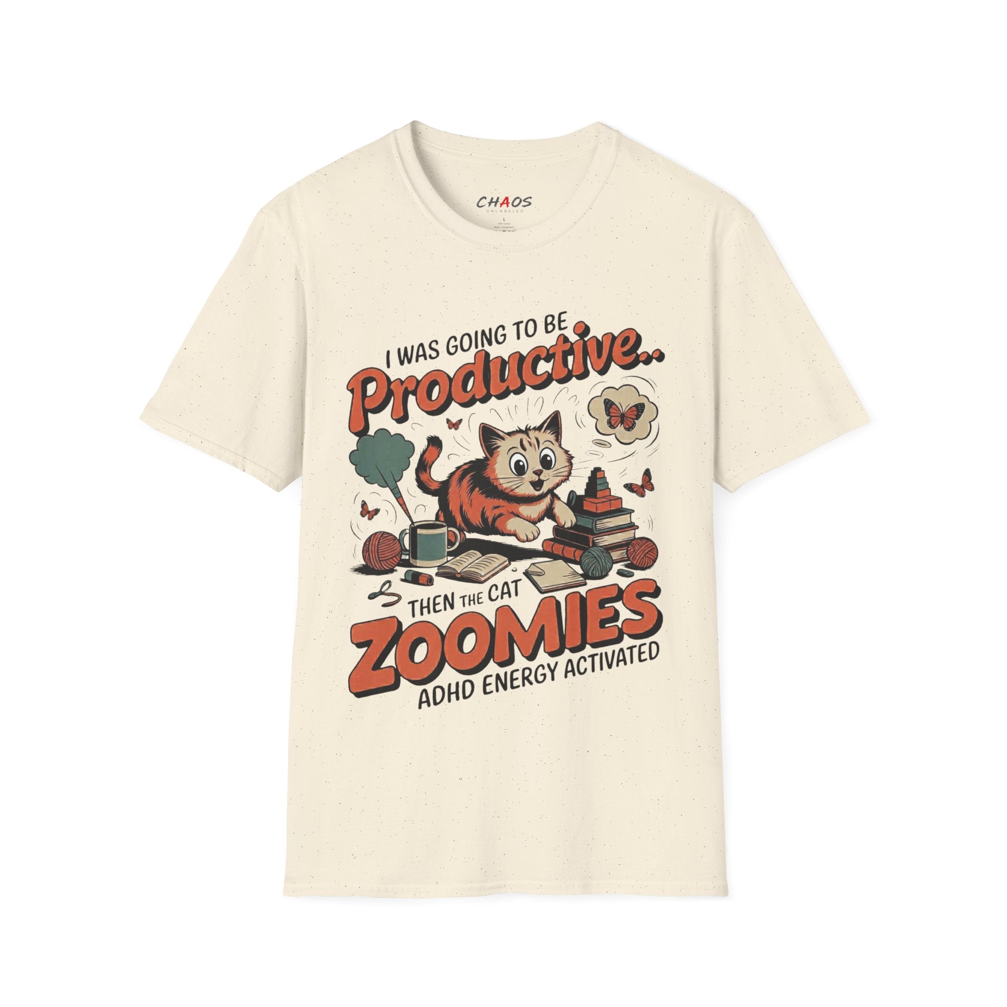 I Was Going To Be Productive Then The Cat Zoomies T-Shirt