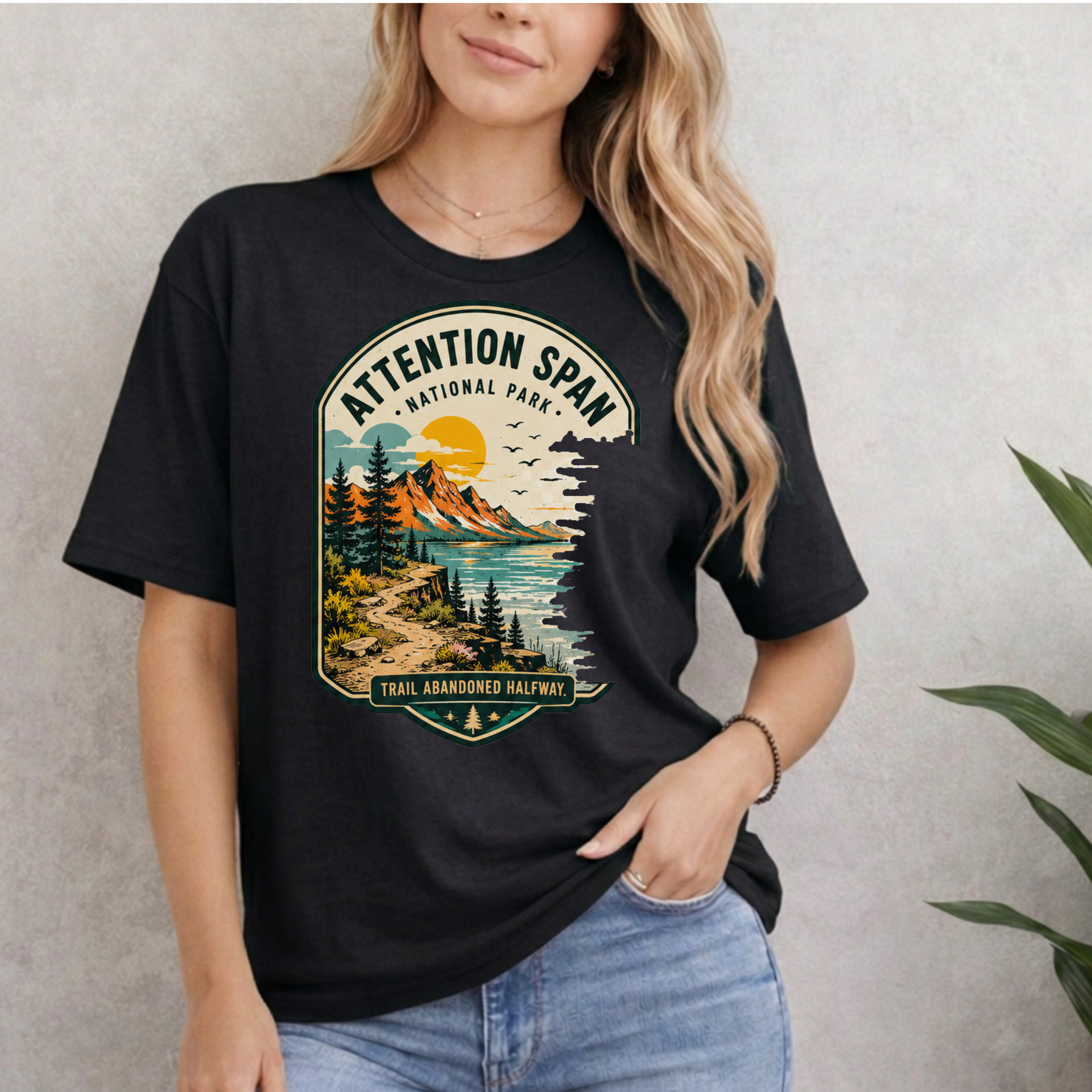 ATTENTION SPAN TRAIL ABANDONED HALFWAY T-SHIRT