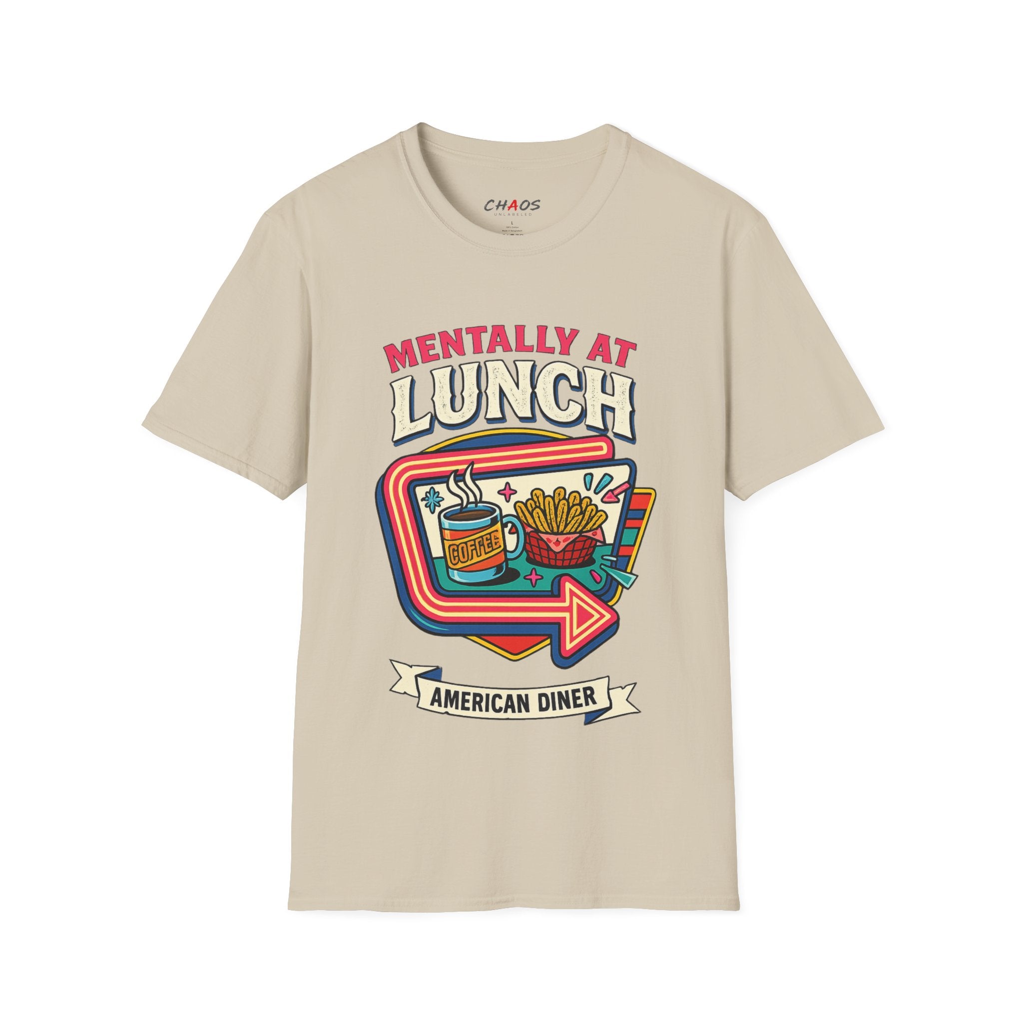 Mentally At Lunch. American Diner T-Shirt
