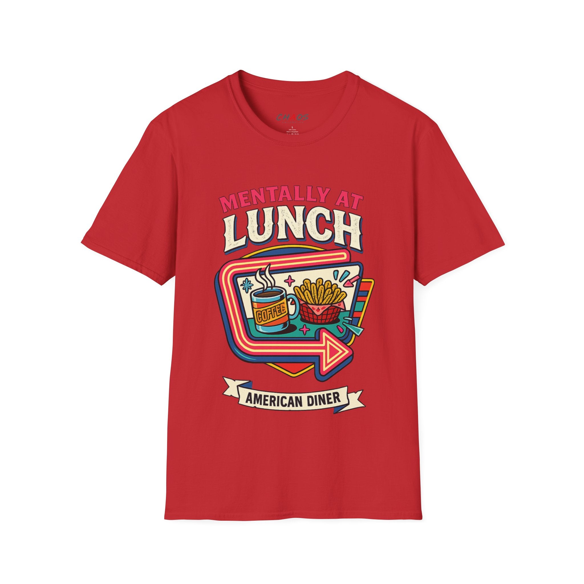 Mentally At Lunch. American Diner T-Shirt