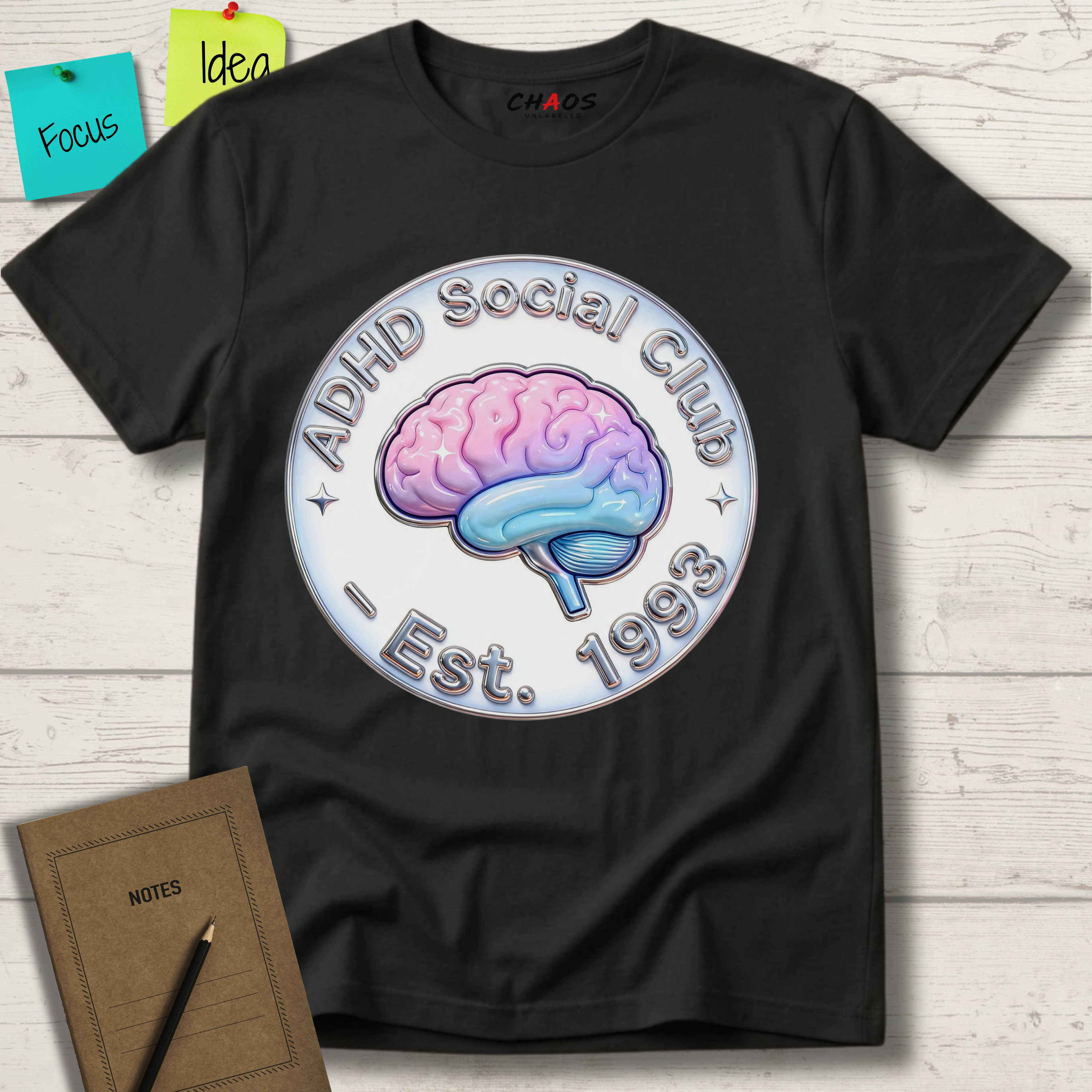 ADHD SOCIAL CLUB EST. 1993 T-SHIRT