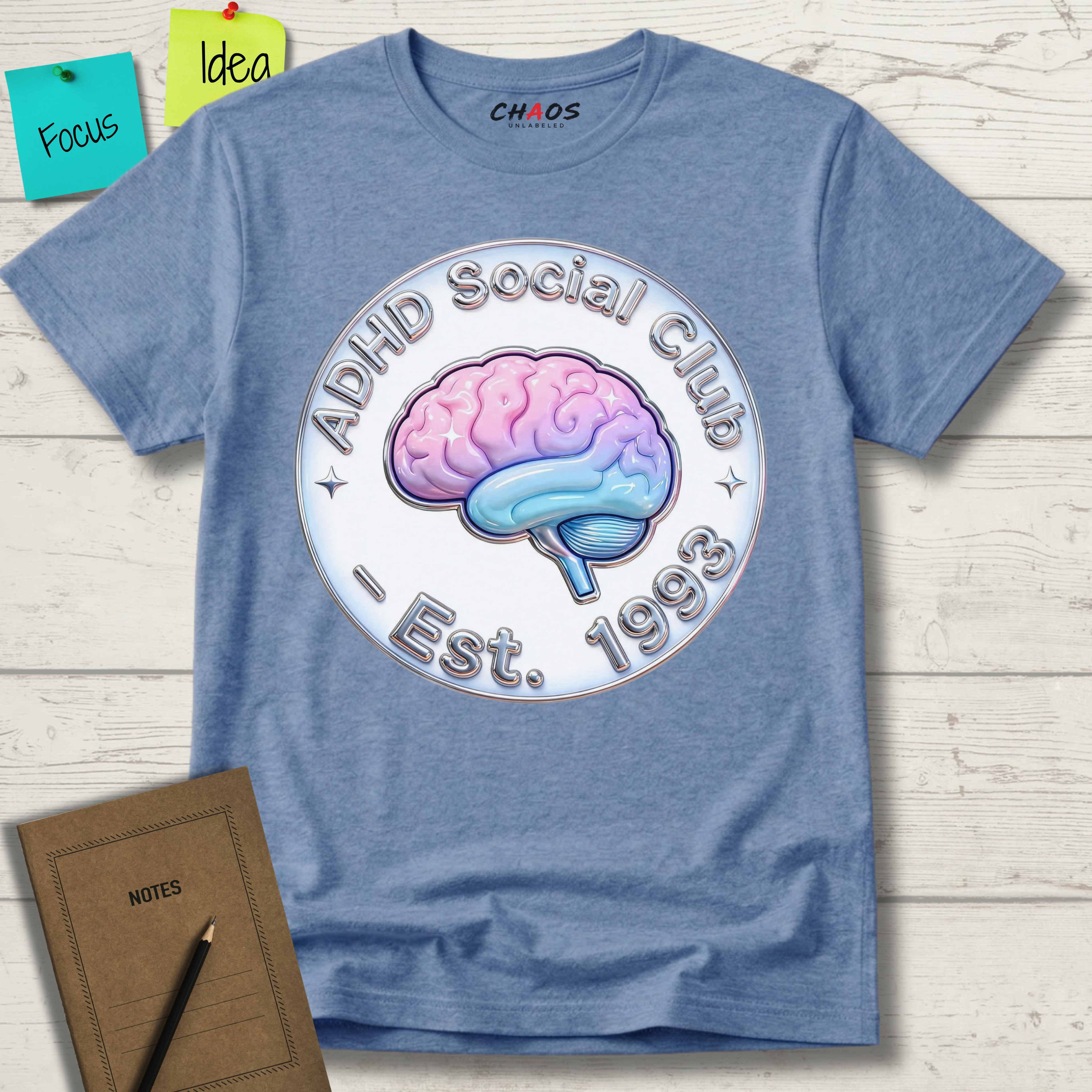 ADHD SOCIAL CLUB EST. 1993 T-SHIRT