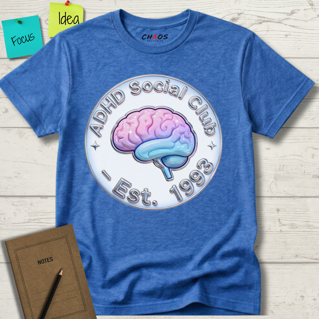 ADHD SOCIAL CLUB EST. 1993 T-SHIRT