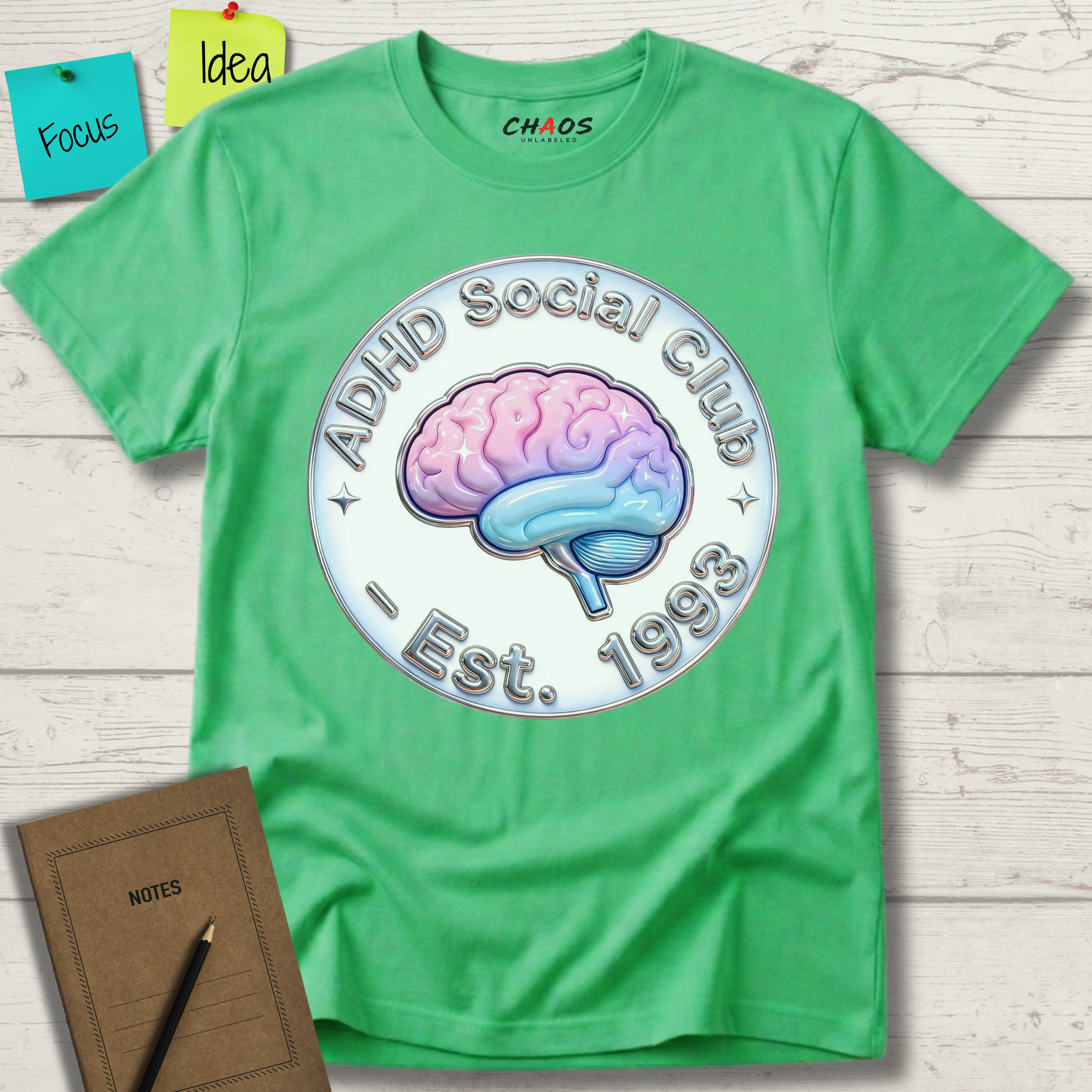 ADHD SOCIAL CLUB EST. 1993 T-SHIRT