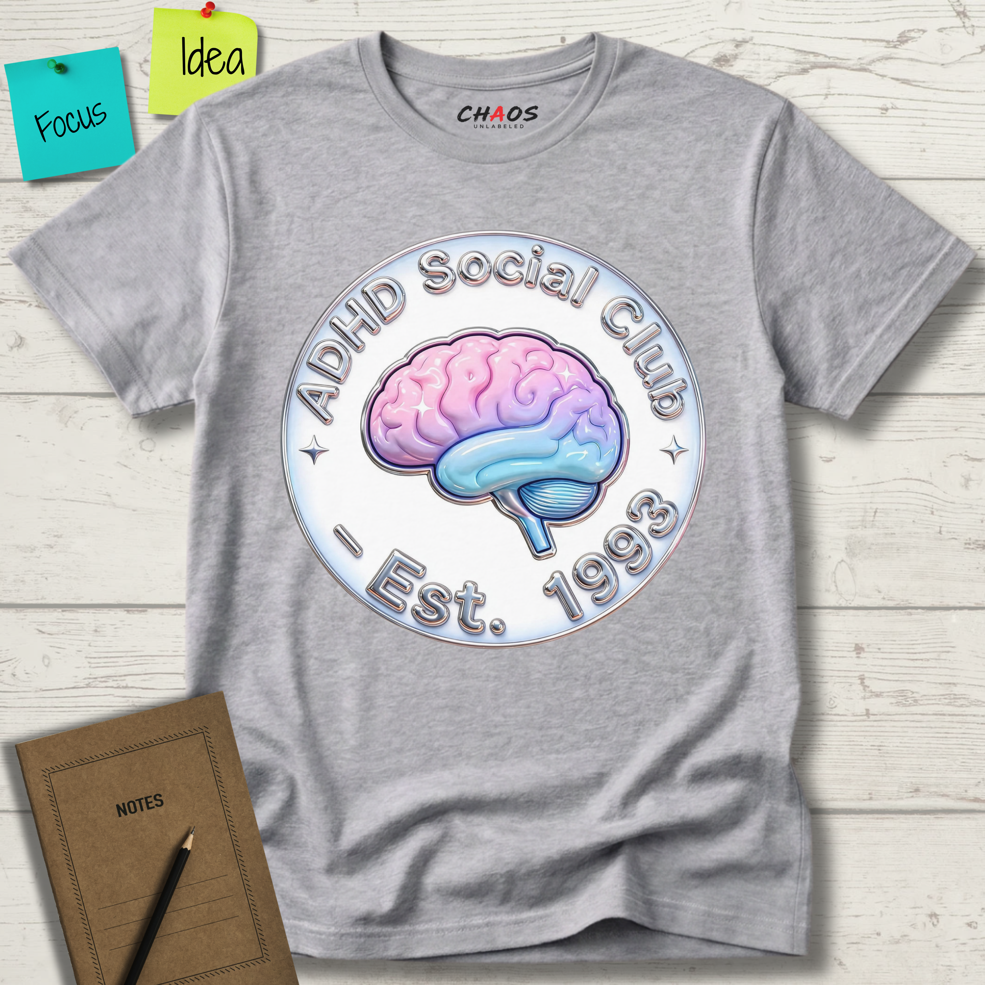 ADHD SOCIAL CLUB EST. 1993 T-SHIRT