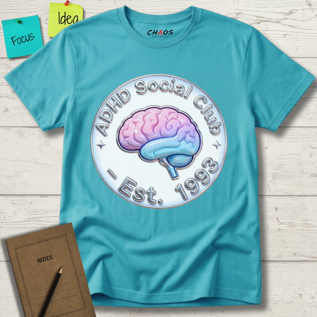 ADHD SOCIAL CLUB EST. 1993 T-SHIRT