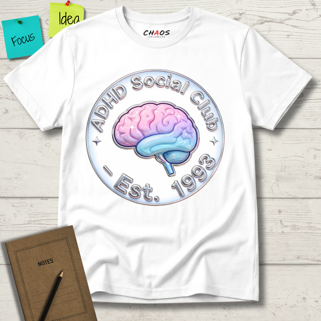 ADHD SOCIAL CLUB EST. 1993 T-SHIRT