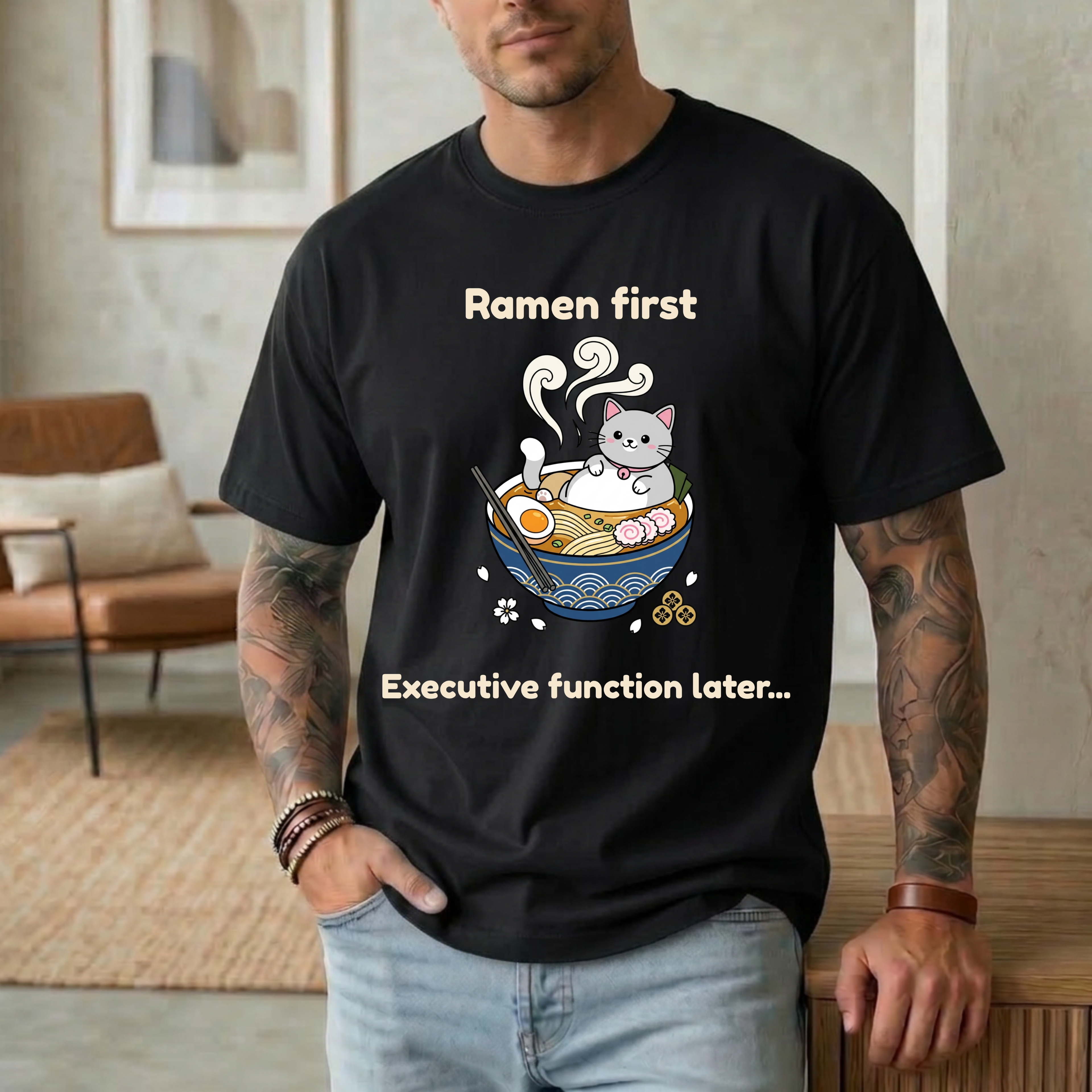 Ramen First. Executive Function Later T-Shirt