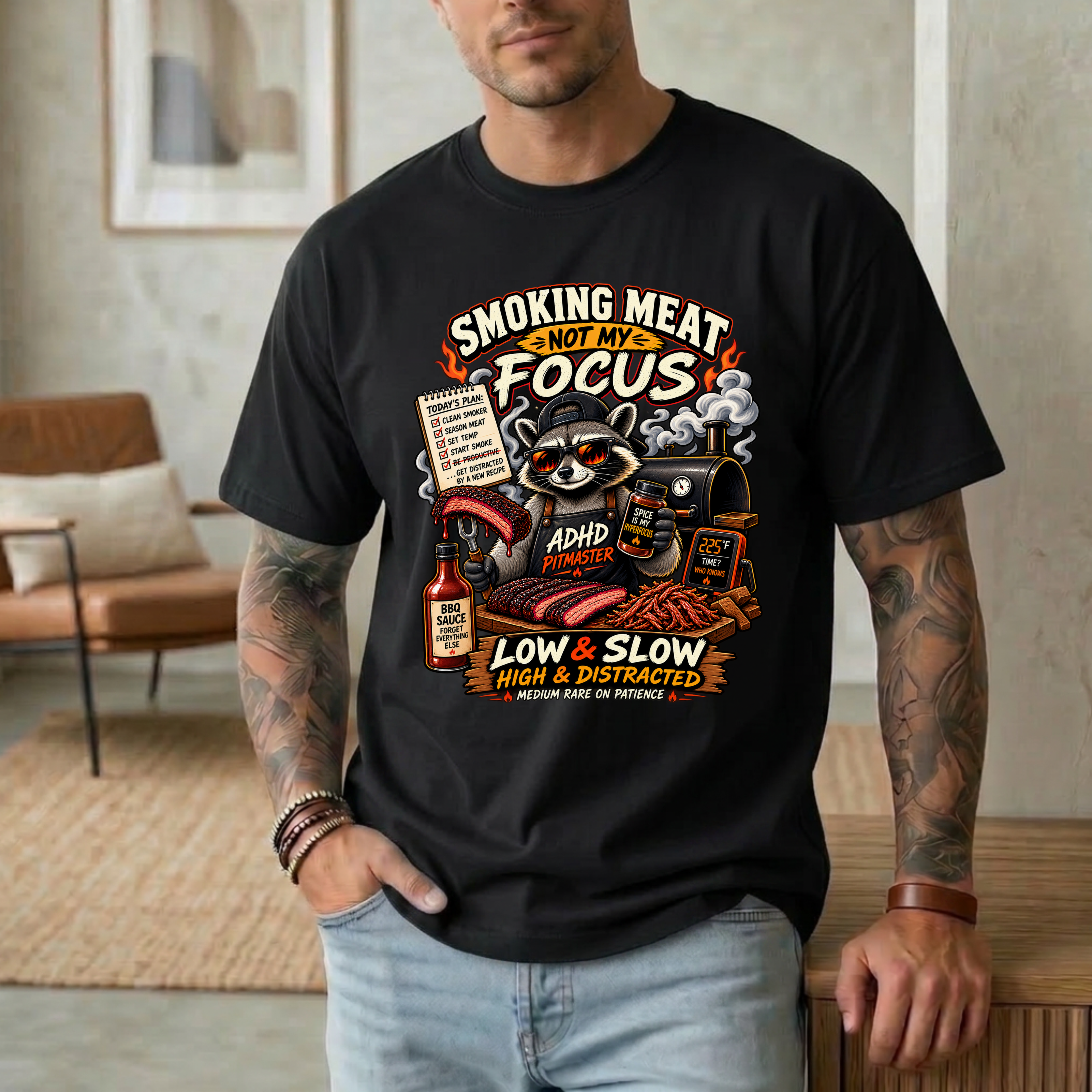 SMOKING MEAT NOT MY FOCUS T-SHIRT