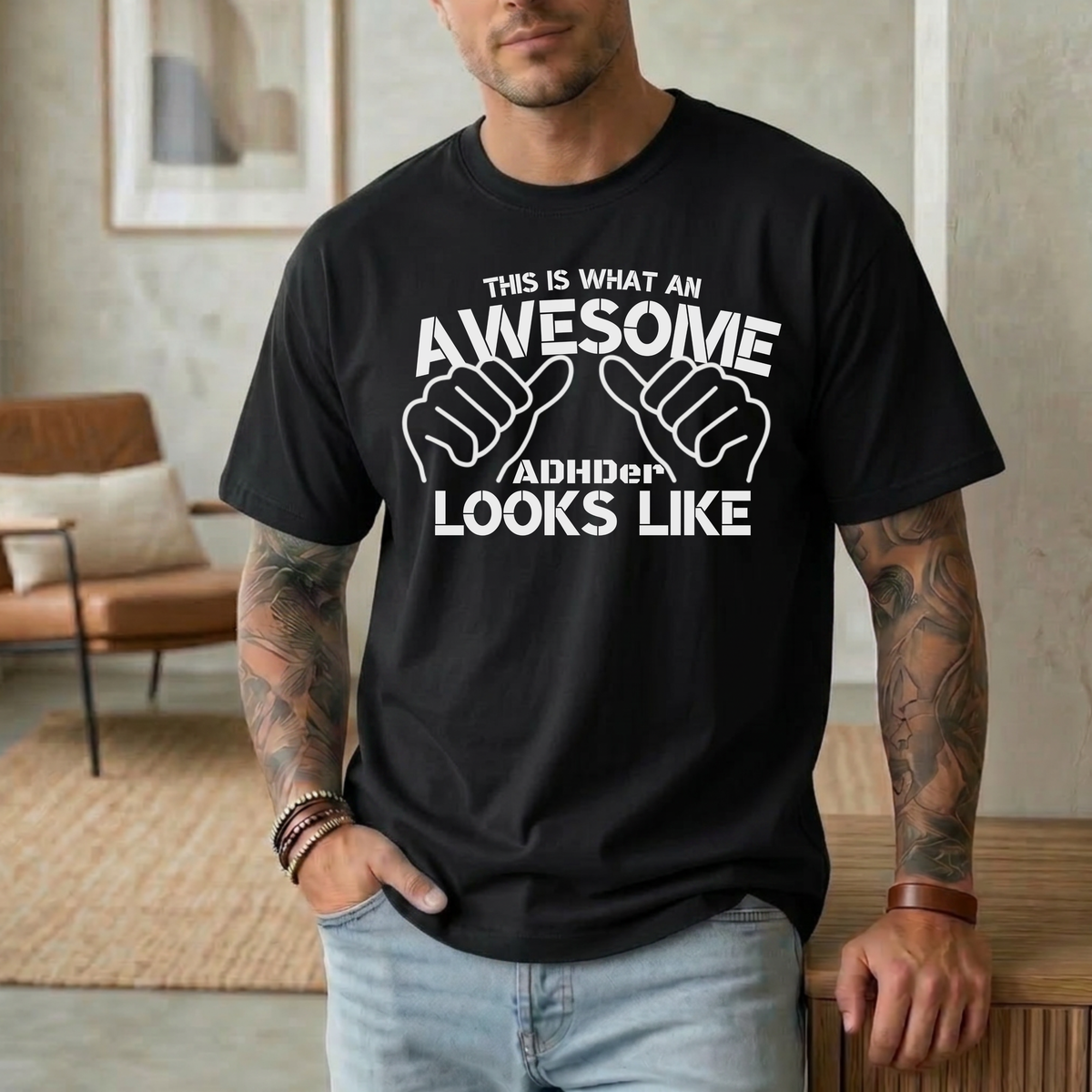 THIS IS WHAT AN AWESOME ADHDER LOOKS LIKE T-SHIRT