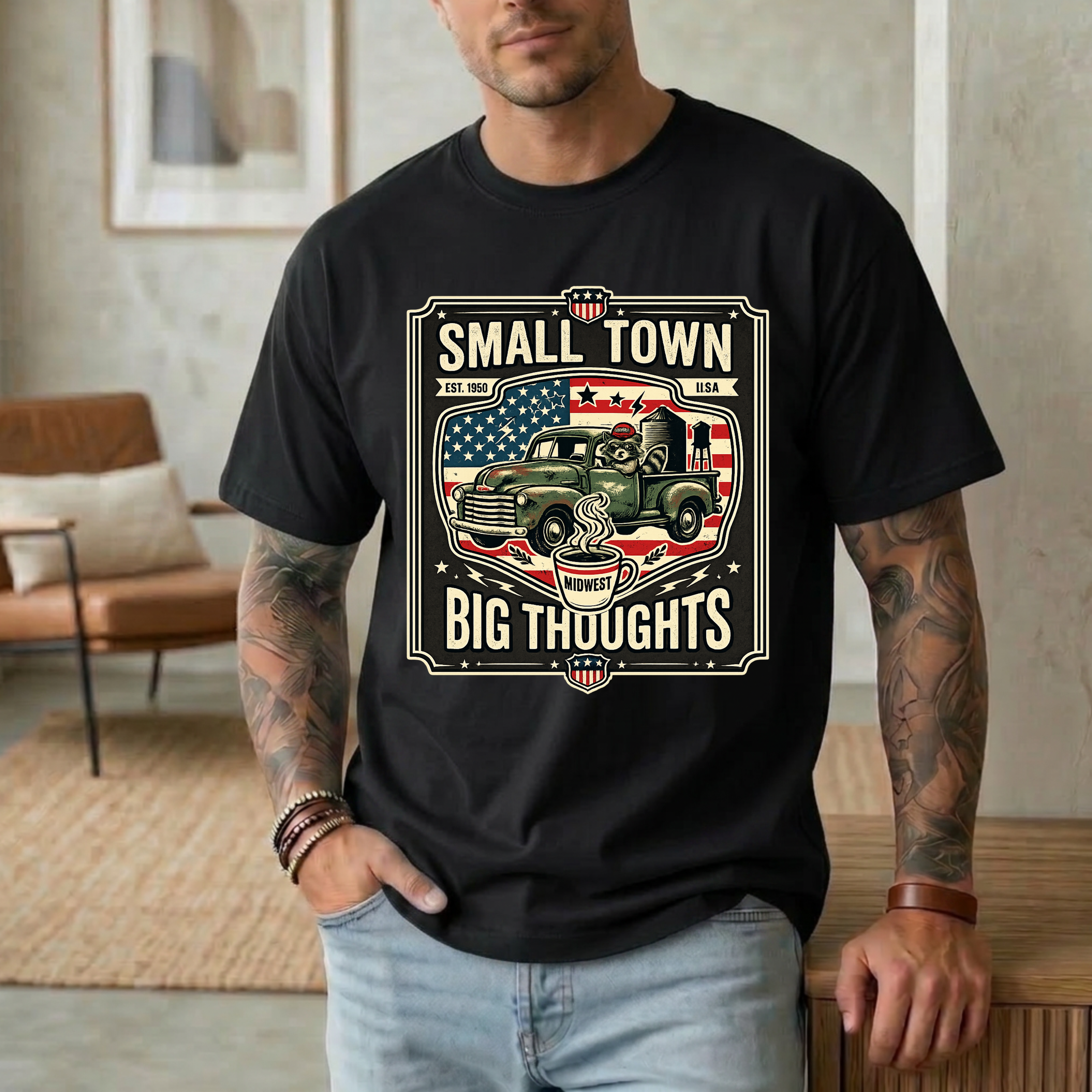 Small Town Big Thoughts T-Shirt