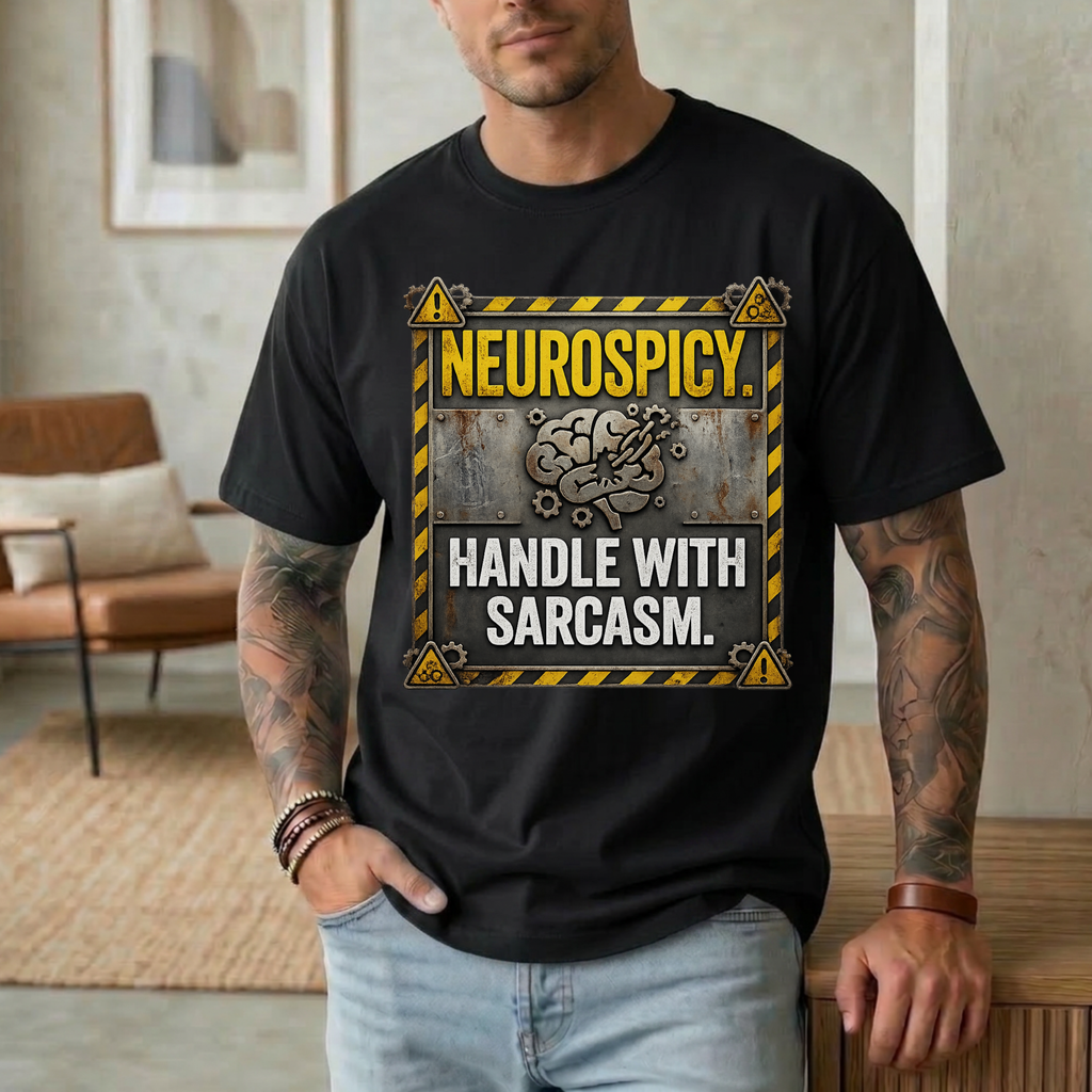Neurospicy. Handle With Sarcasm T-Shirt