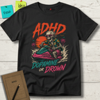 ADHD THRILL SEEKER DOPAMINE OR DROWN T-SHIRT