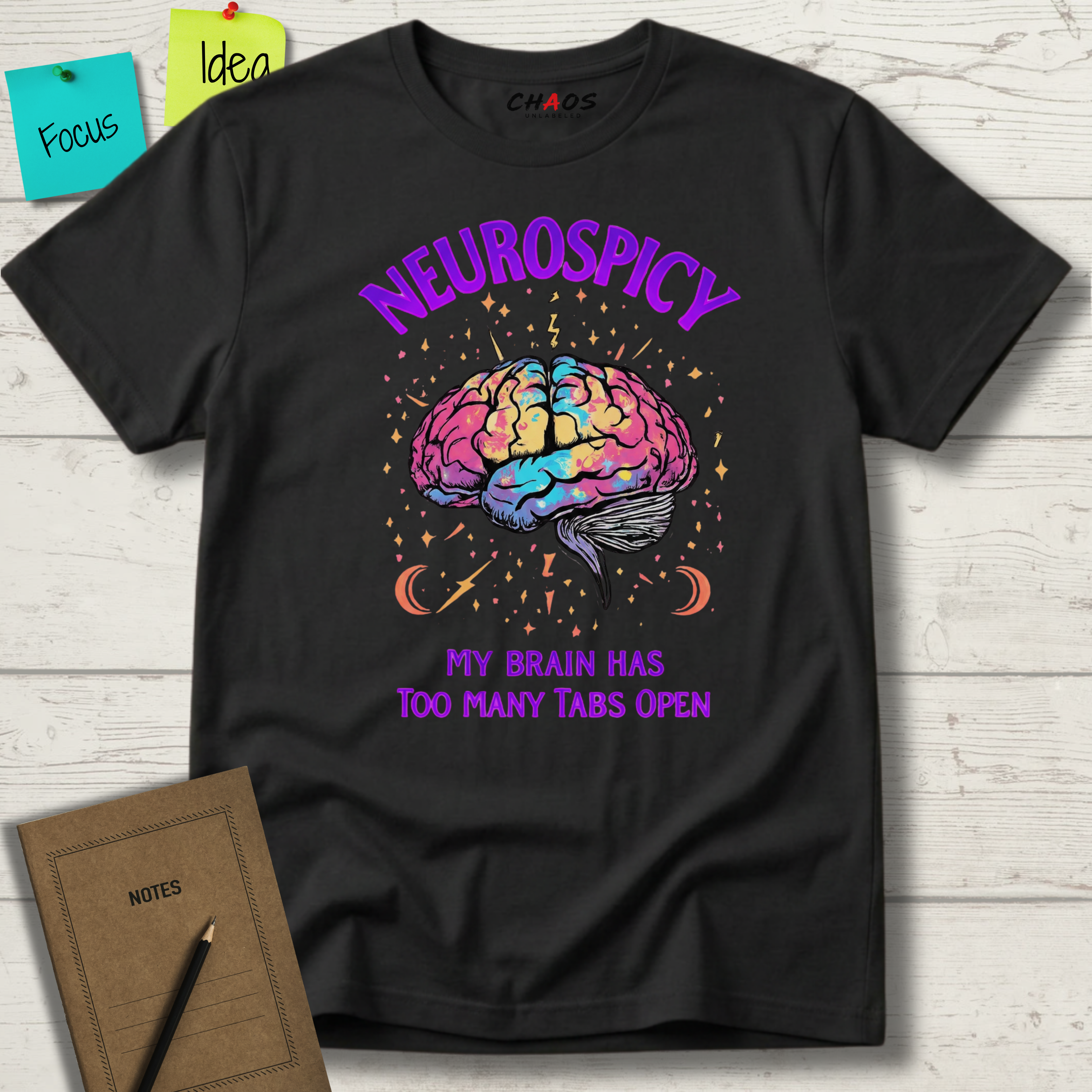 Neurospicy My Brain Has Too Many Tabs Open T-Shirt