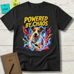 POWERED BY CHAOS JACK RUSSELL TERRIER T-SHIRT