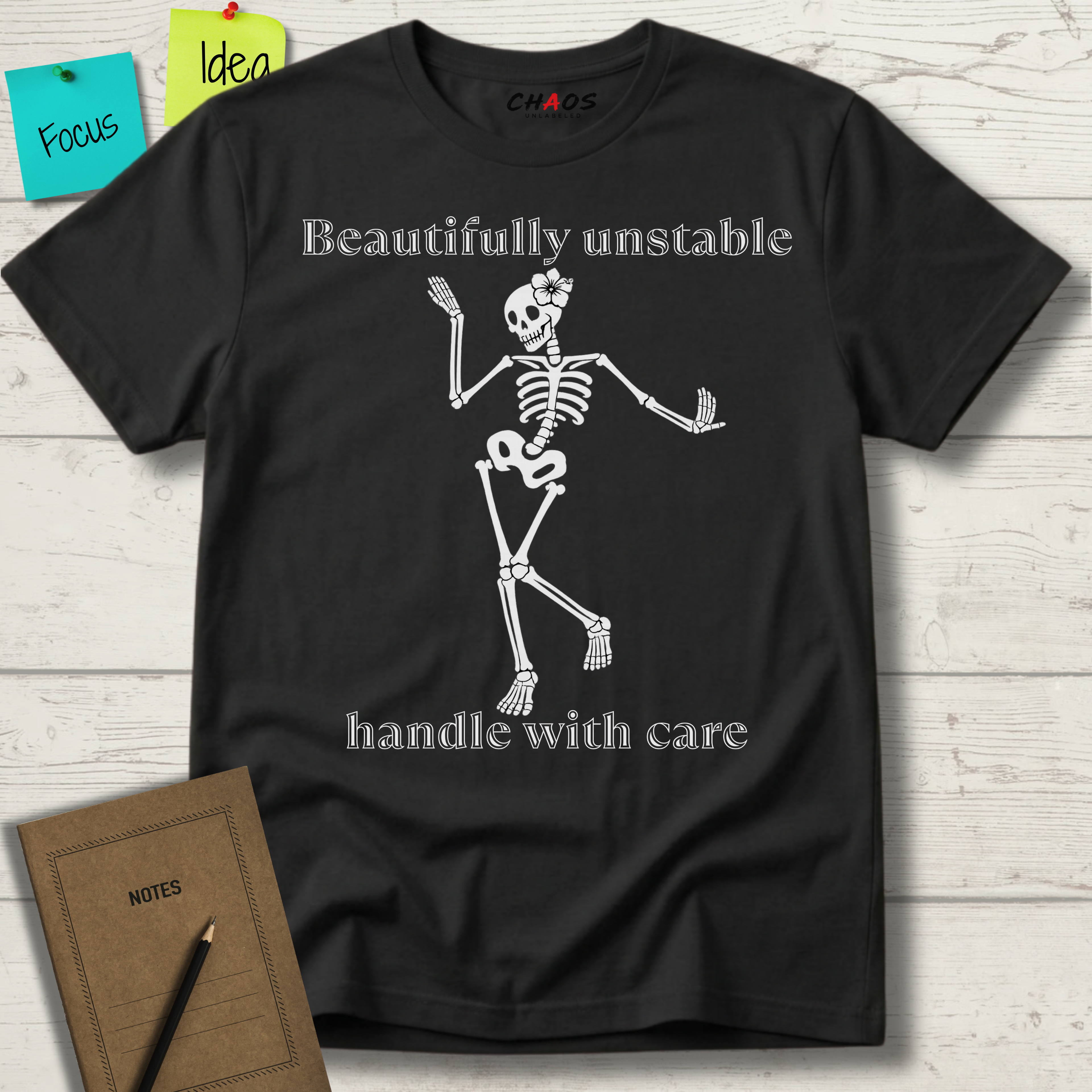 BEAUTIFFULLY UNSTABLE HANDLE WITH CARE T-SHIRT