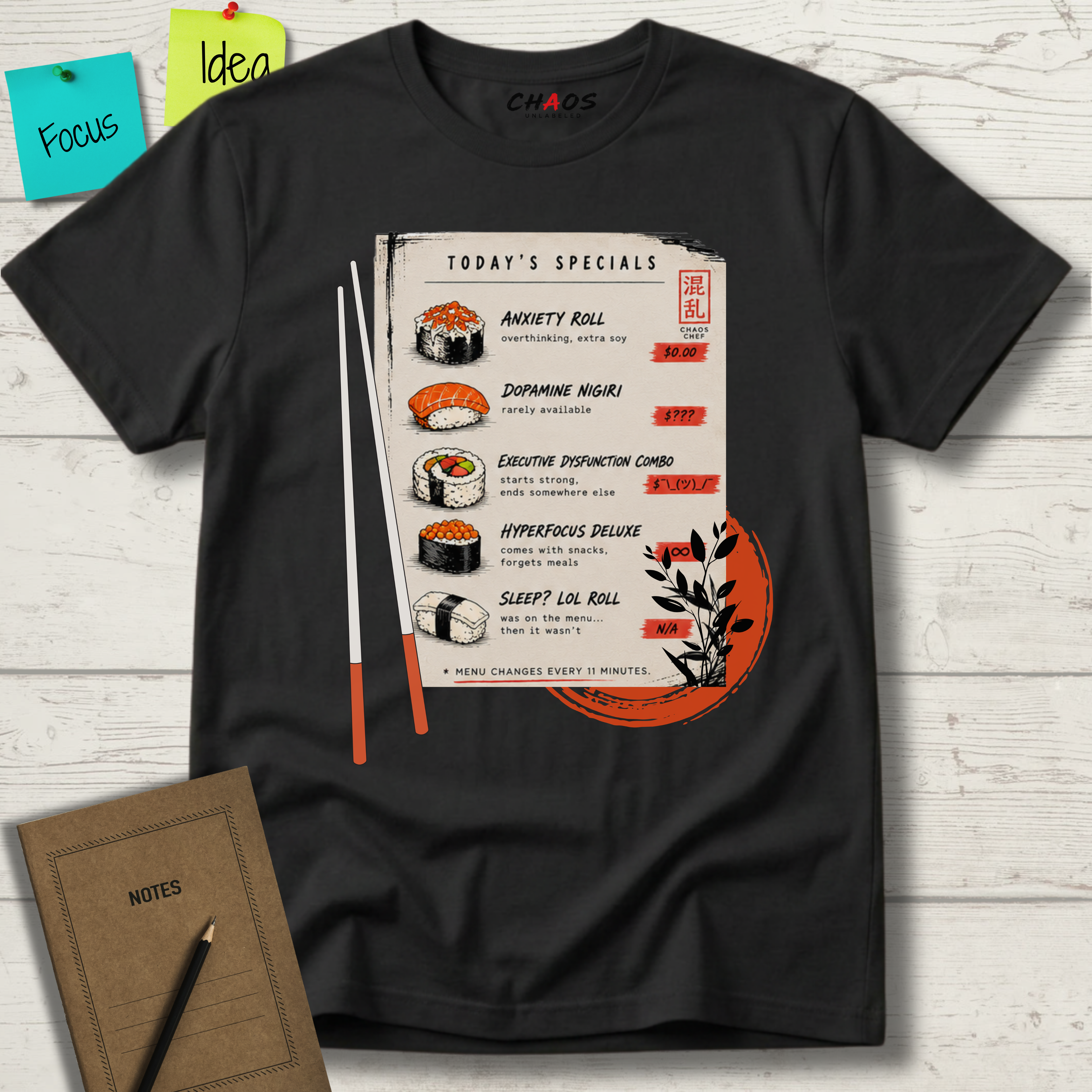 CHAOS SUSHI CHEF T-SHIRT