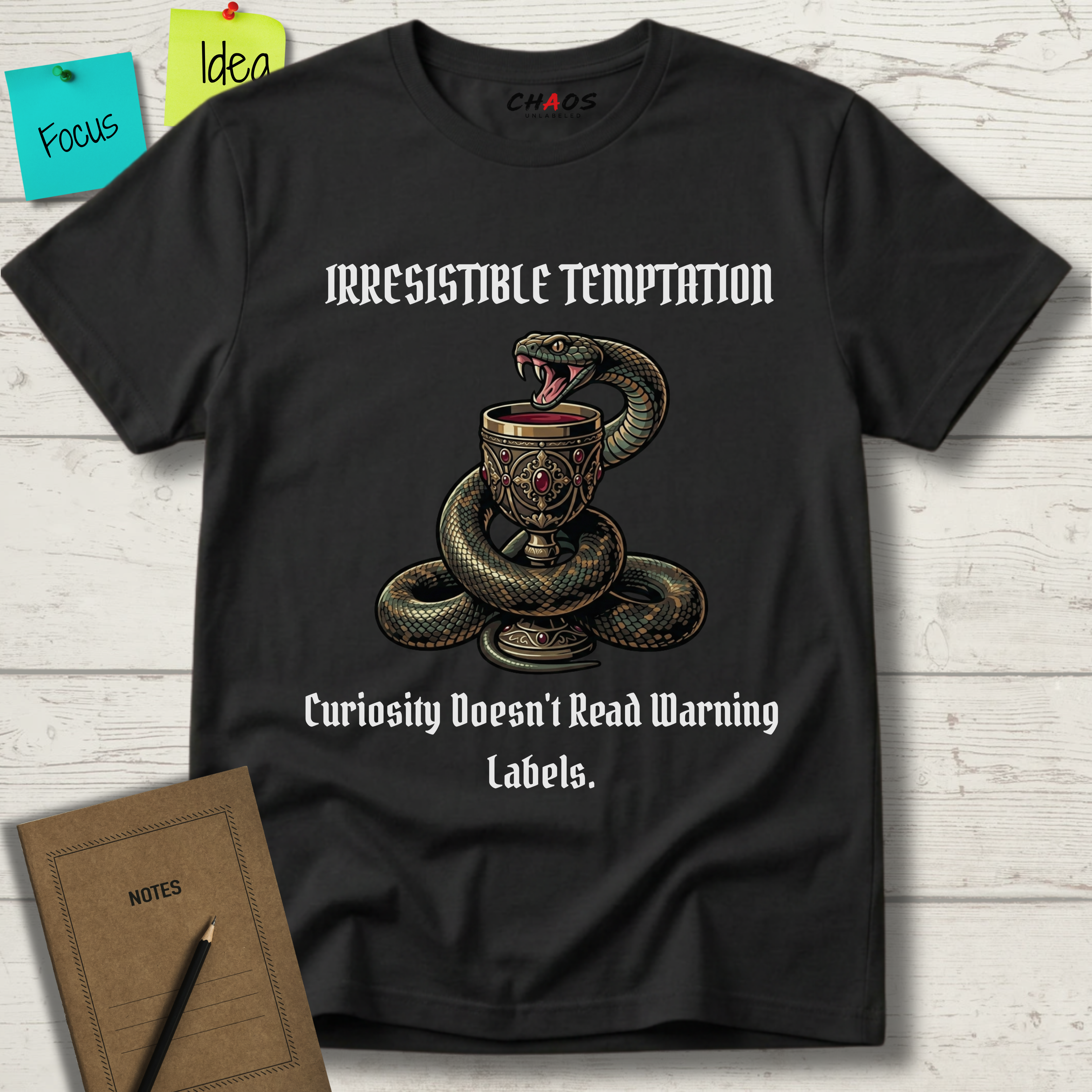 Irresistible Temptation. Curiosity Doesn.t Read Warning Labels T-Shirt