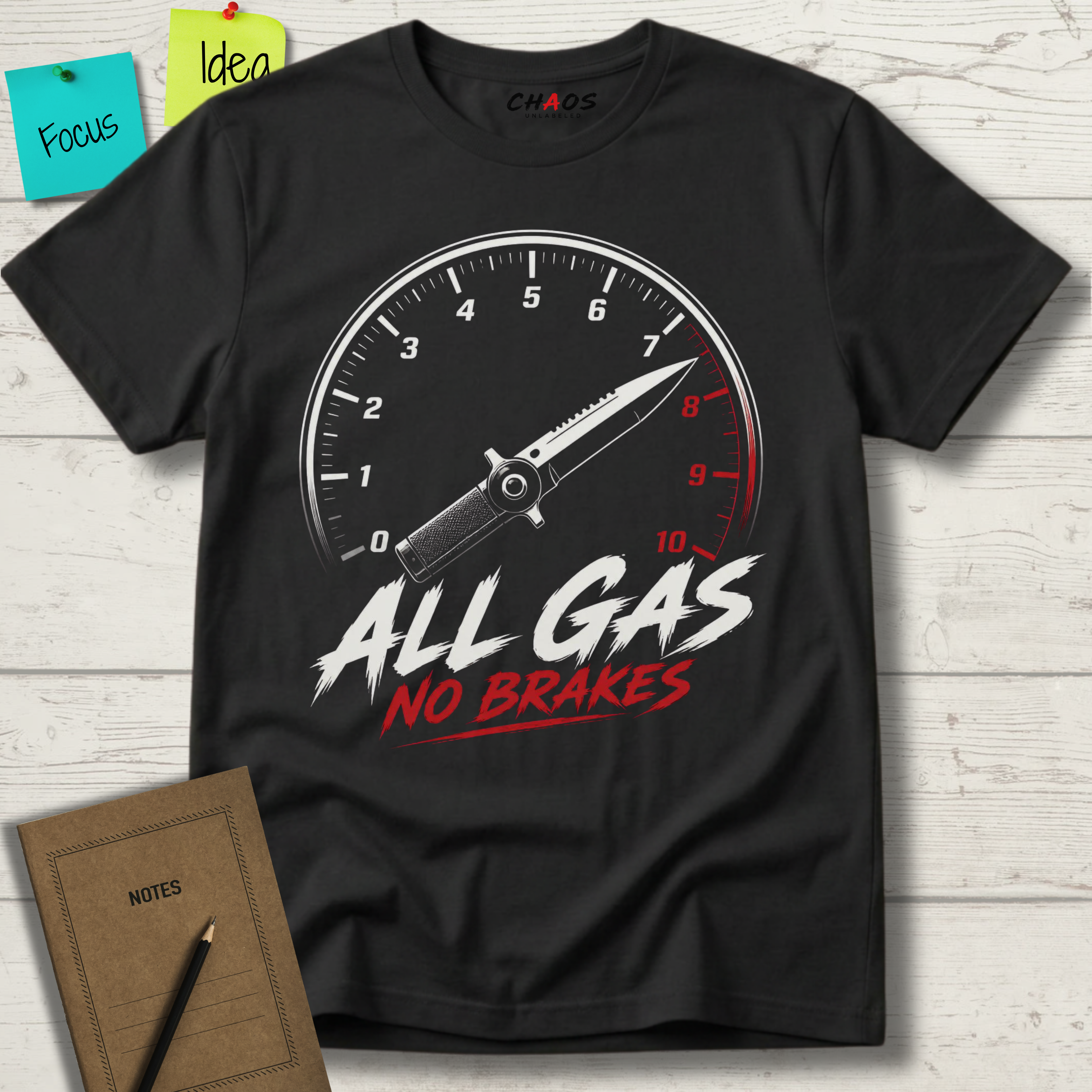 ALL GAS NO BRAKES – FULL THROTTLE T-SHIRT