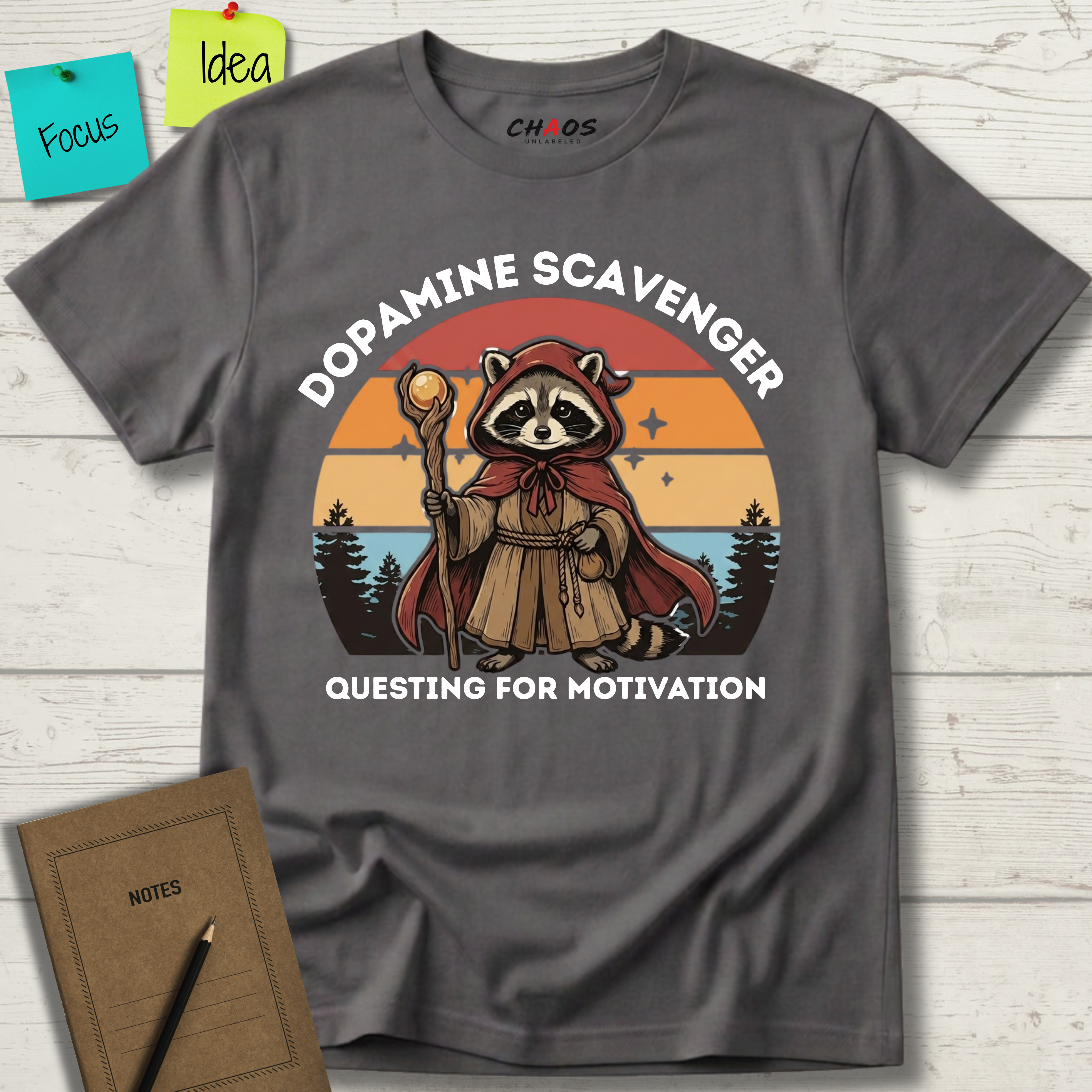 DOPAMINE SCAVENGER. QUESTING FOR MOTIVATION T-SHIRT