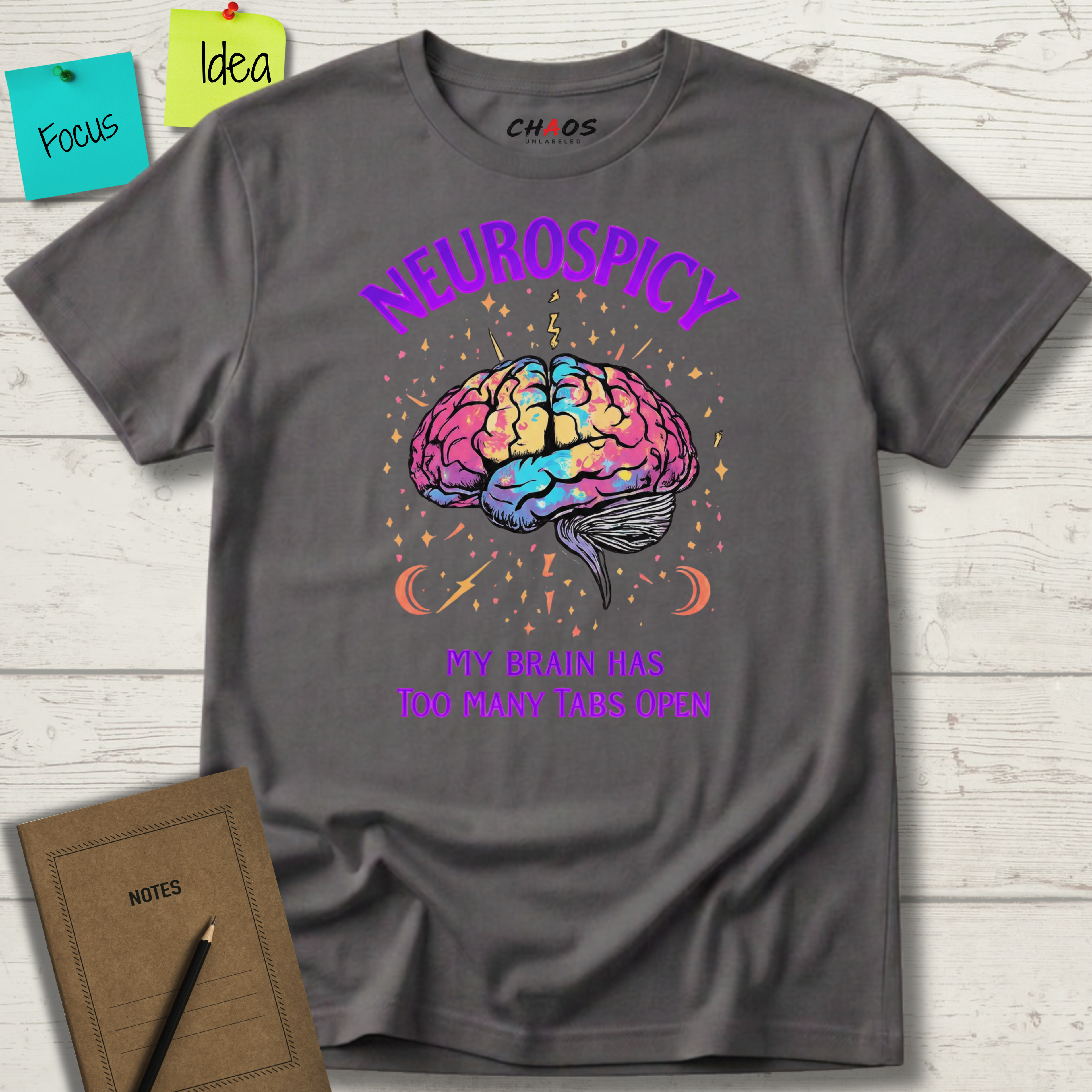 Neurospicy My Brain Has Too Many Tabs Open T-Shirt