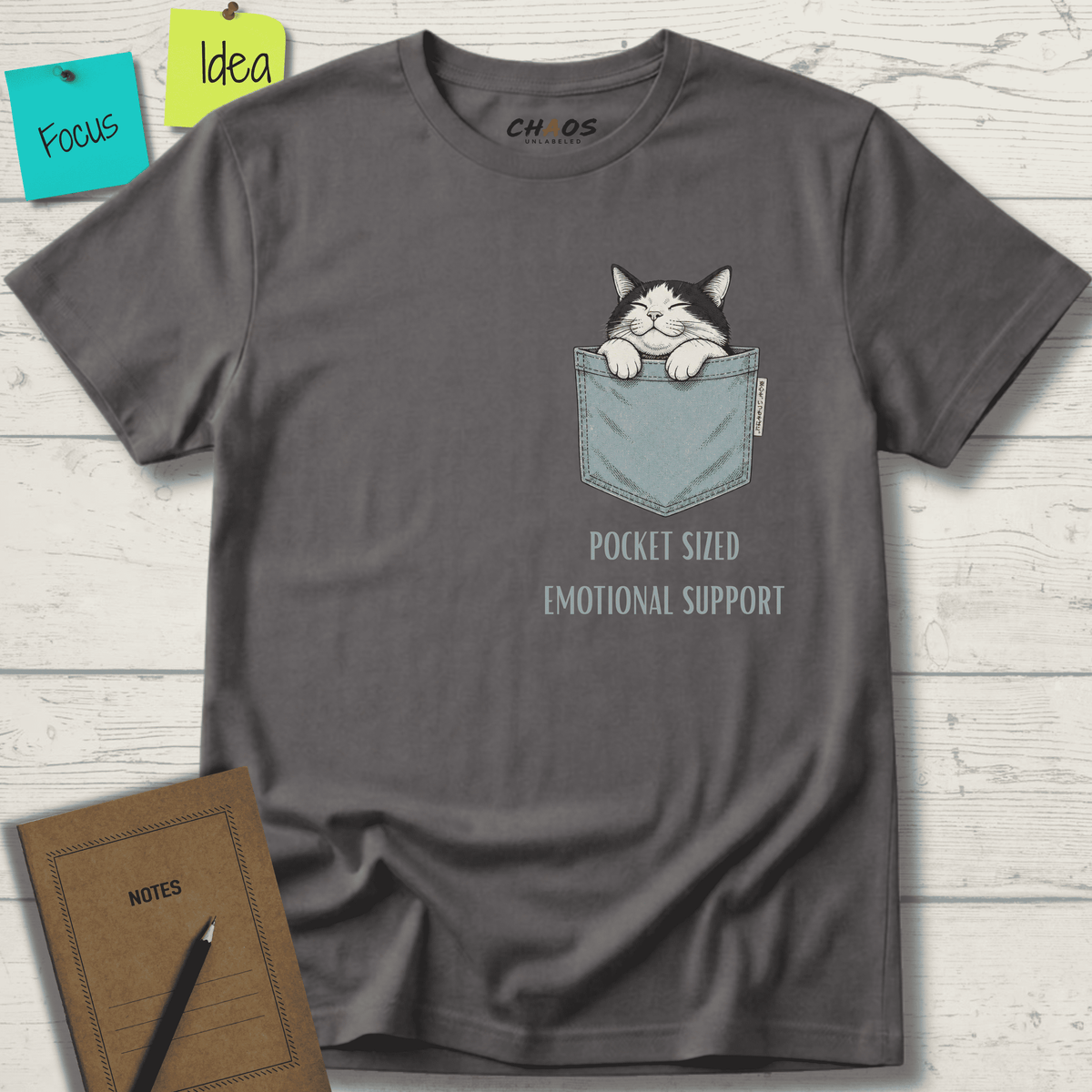 POCKET-SIZED EMOTIONAL SUPPORT T-SHIRT